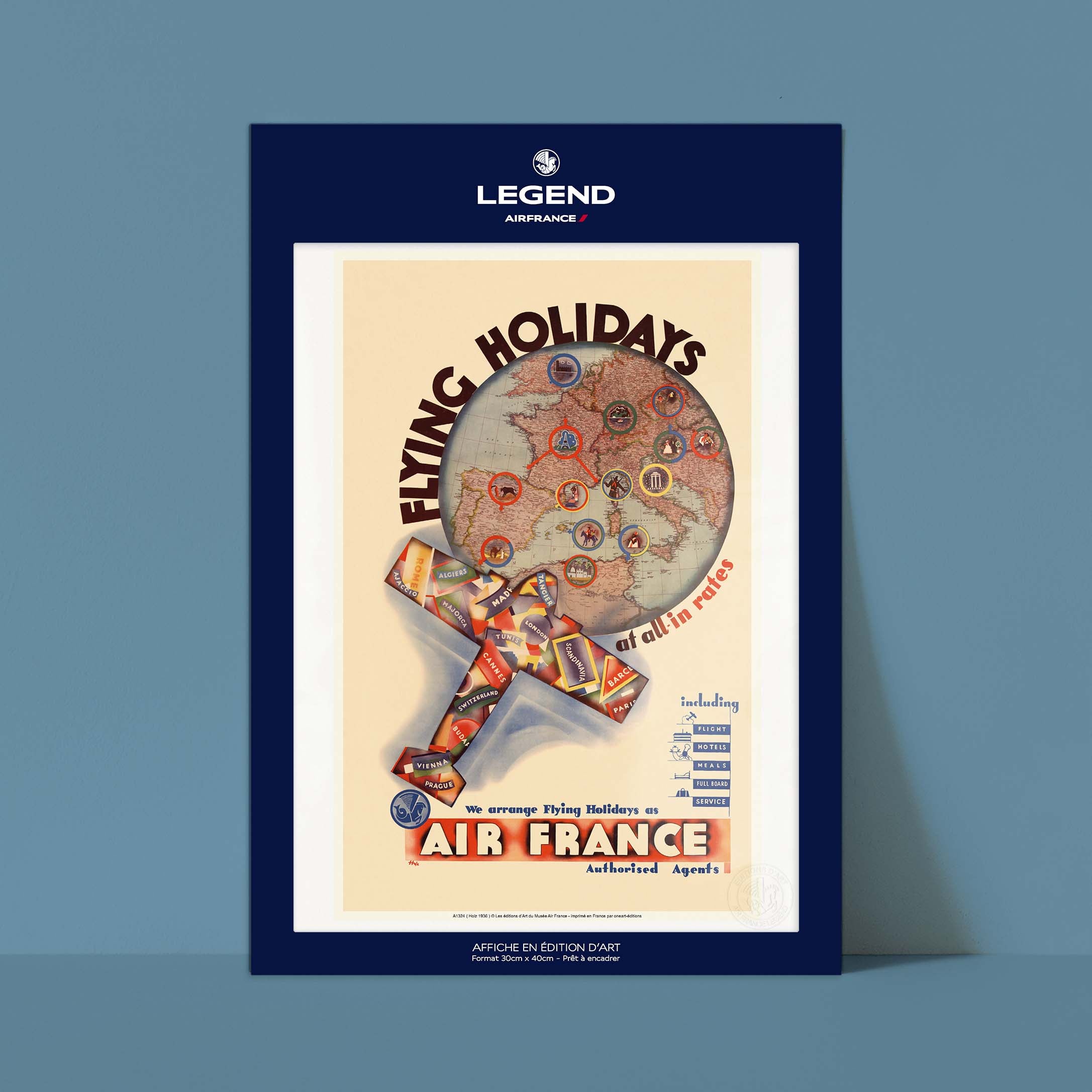 Affiche Air France - Flying Holidays