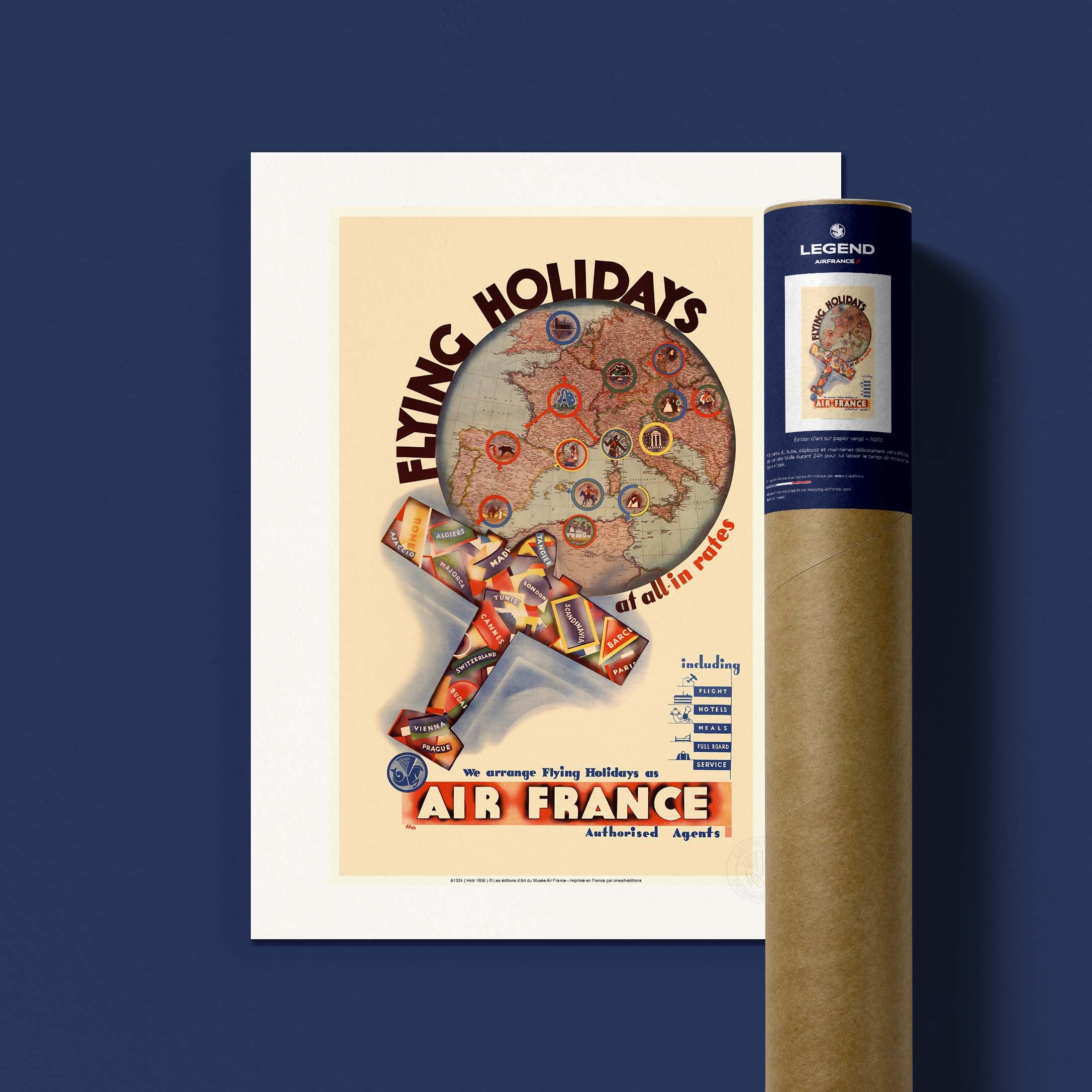 Affiche Air France - Flying Holidays