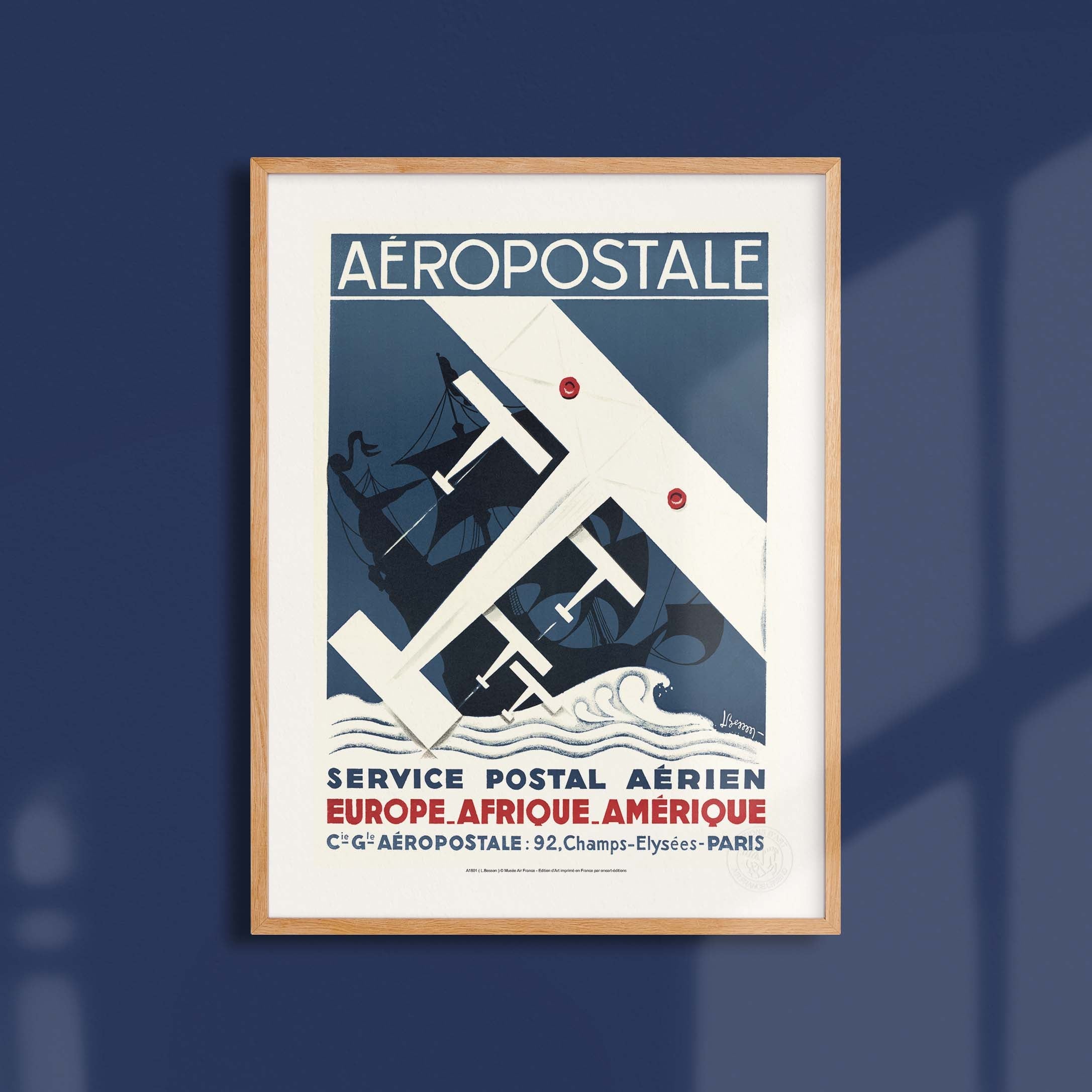 Affiche "Les Imparfaits" Air France - Service postal aérien