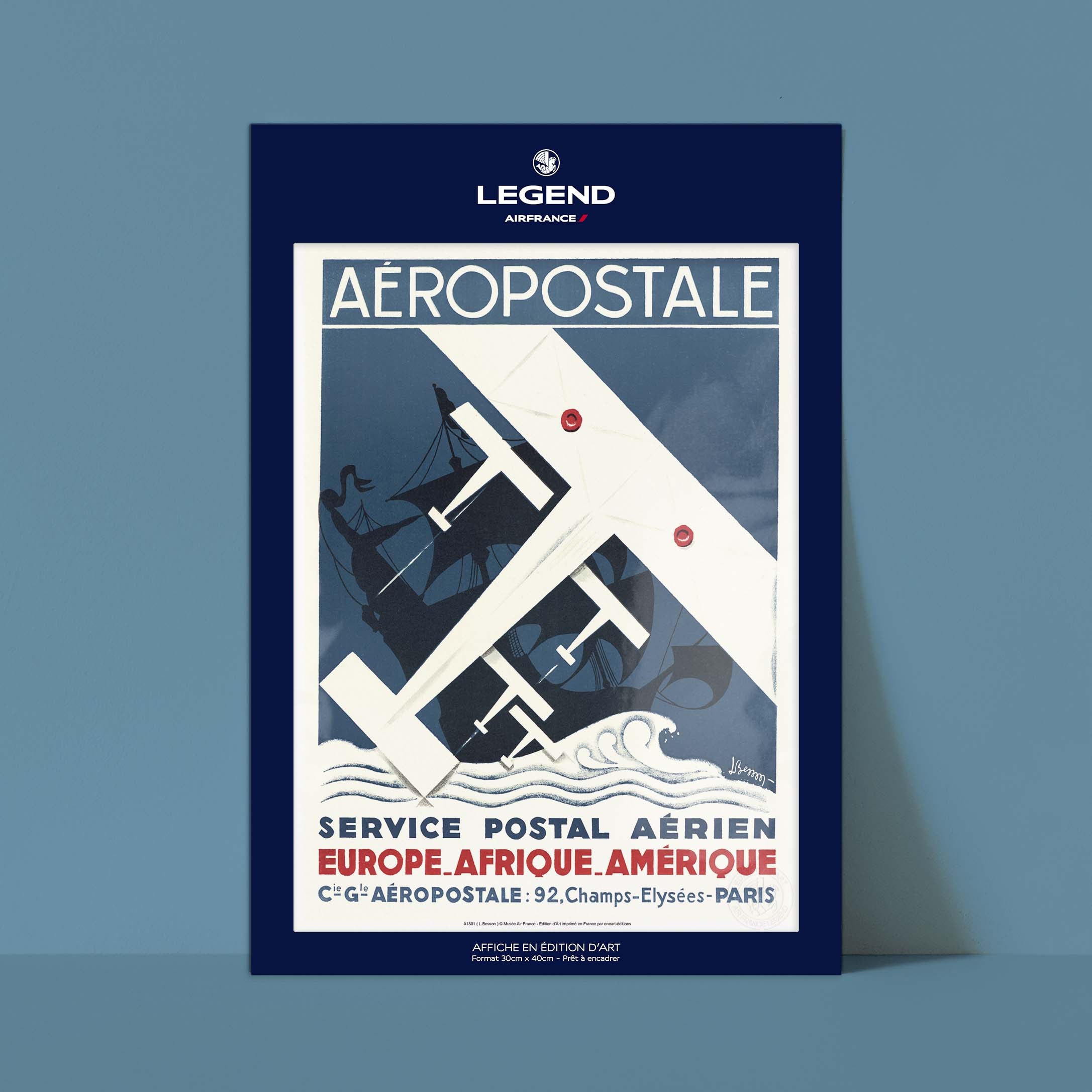Affiche "Les Imparfaits" Air France - Service postal aérien