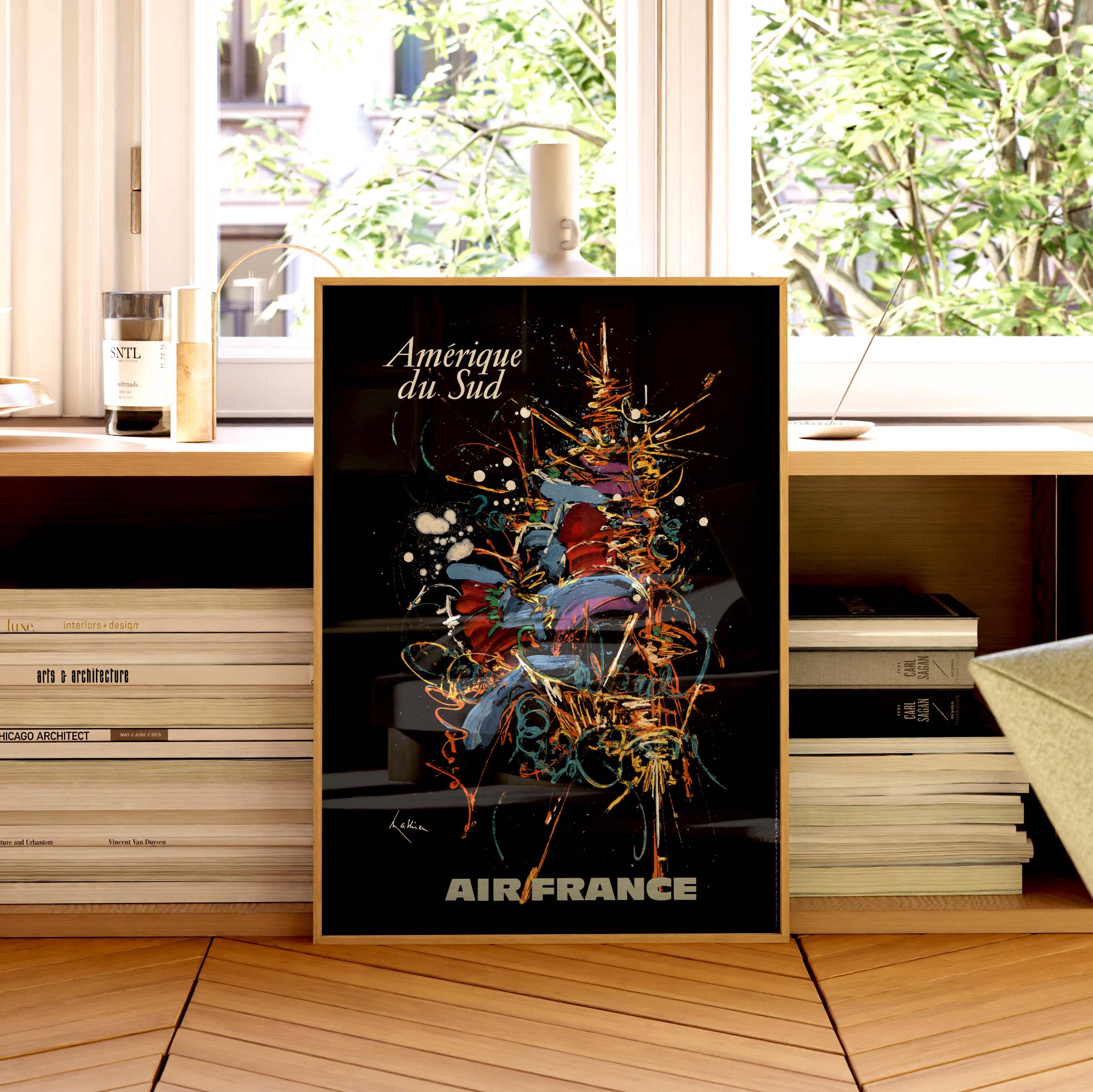 Affiche Air France - Amérique du sud par Georges Mathieu