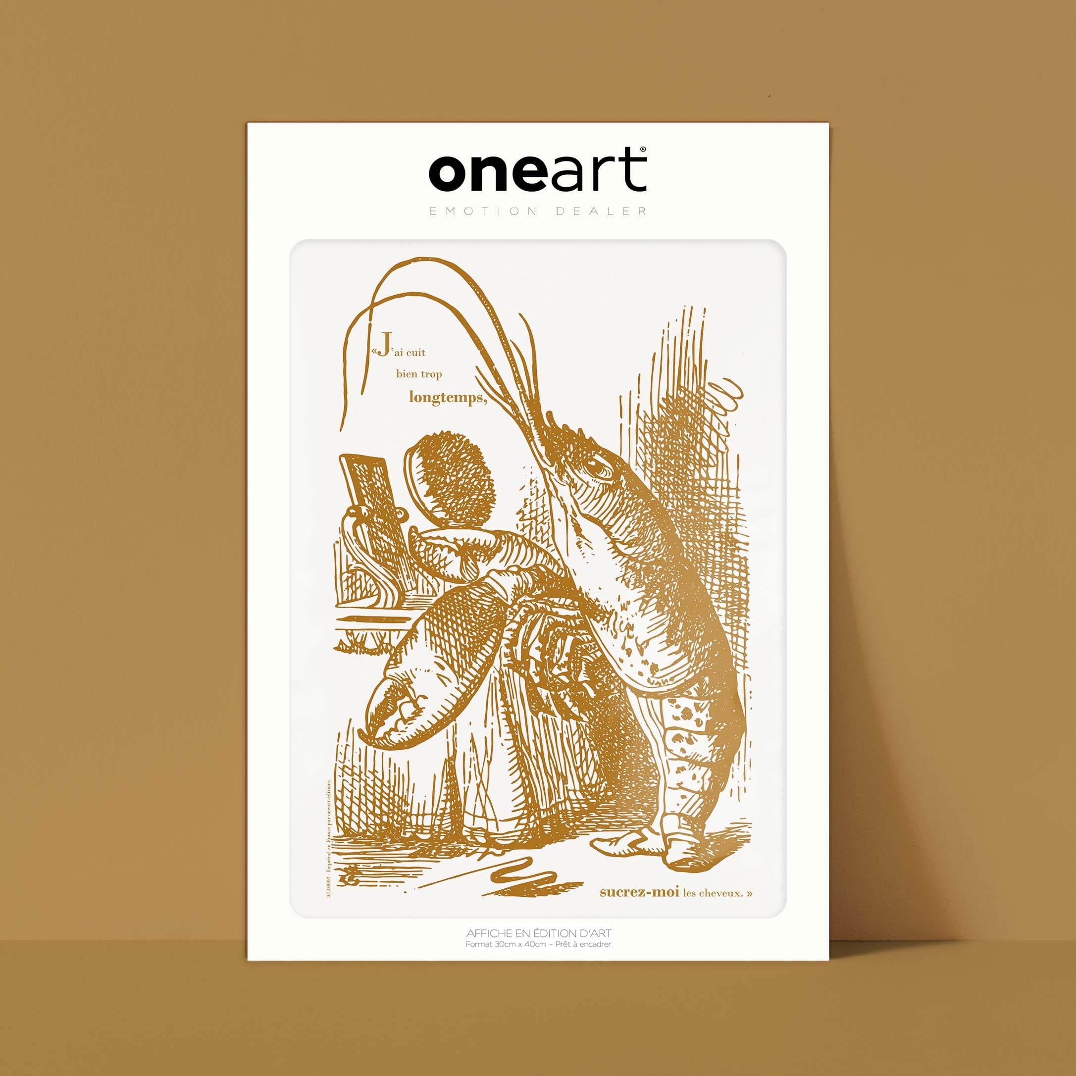 Affiche "Les Imparfaits" Alice - Le homard se pomponne devant le miroir