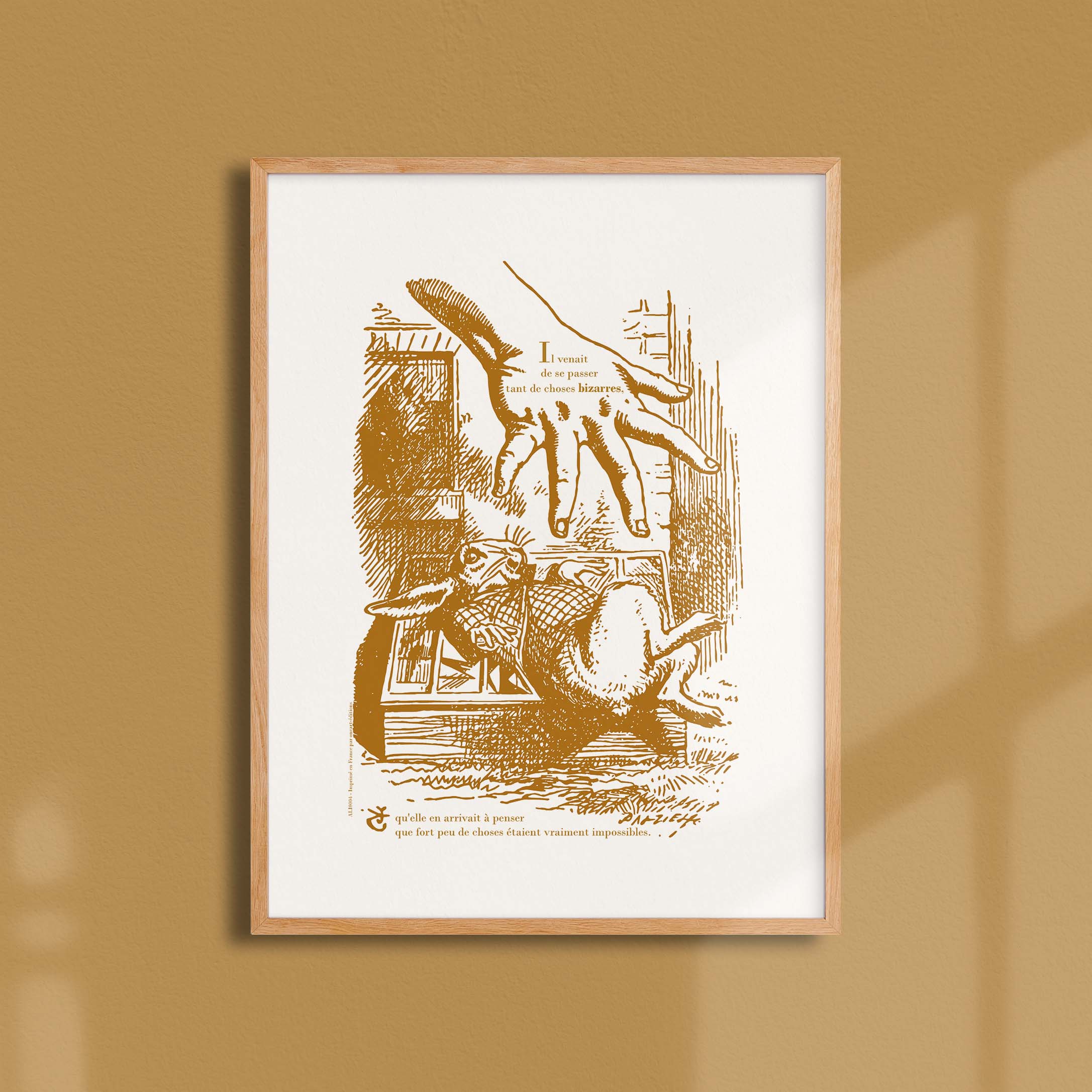 Poster Alice - La mano di Alice cattura il coniglio