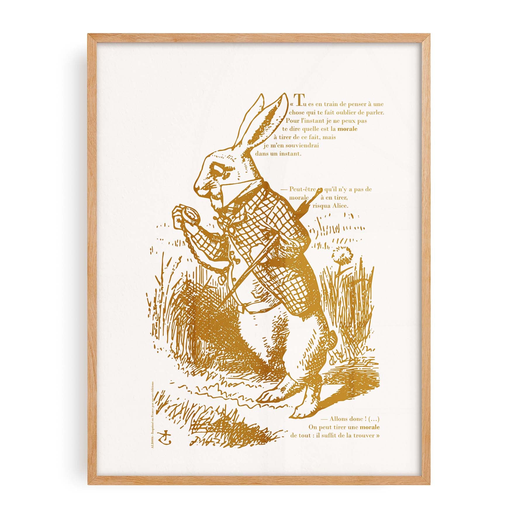 Poster Alice - Il coniglio bianco guarda il suo orologio