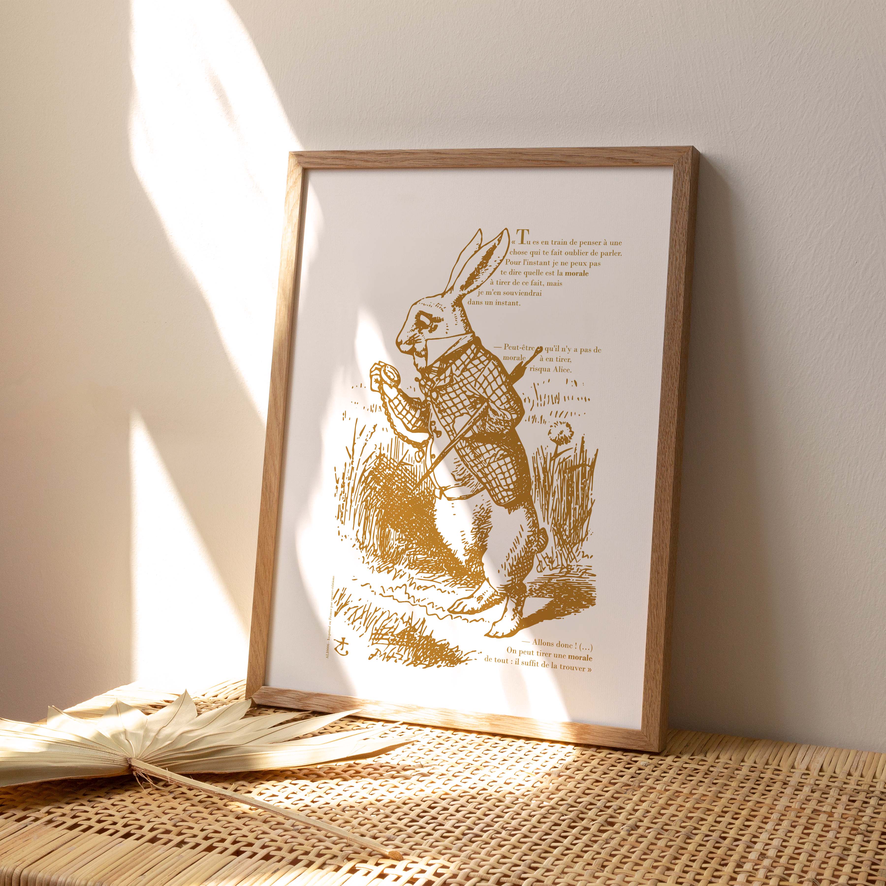 Poster Alice - Il coniglio bianco guarda il suo orologio