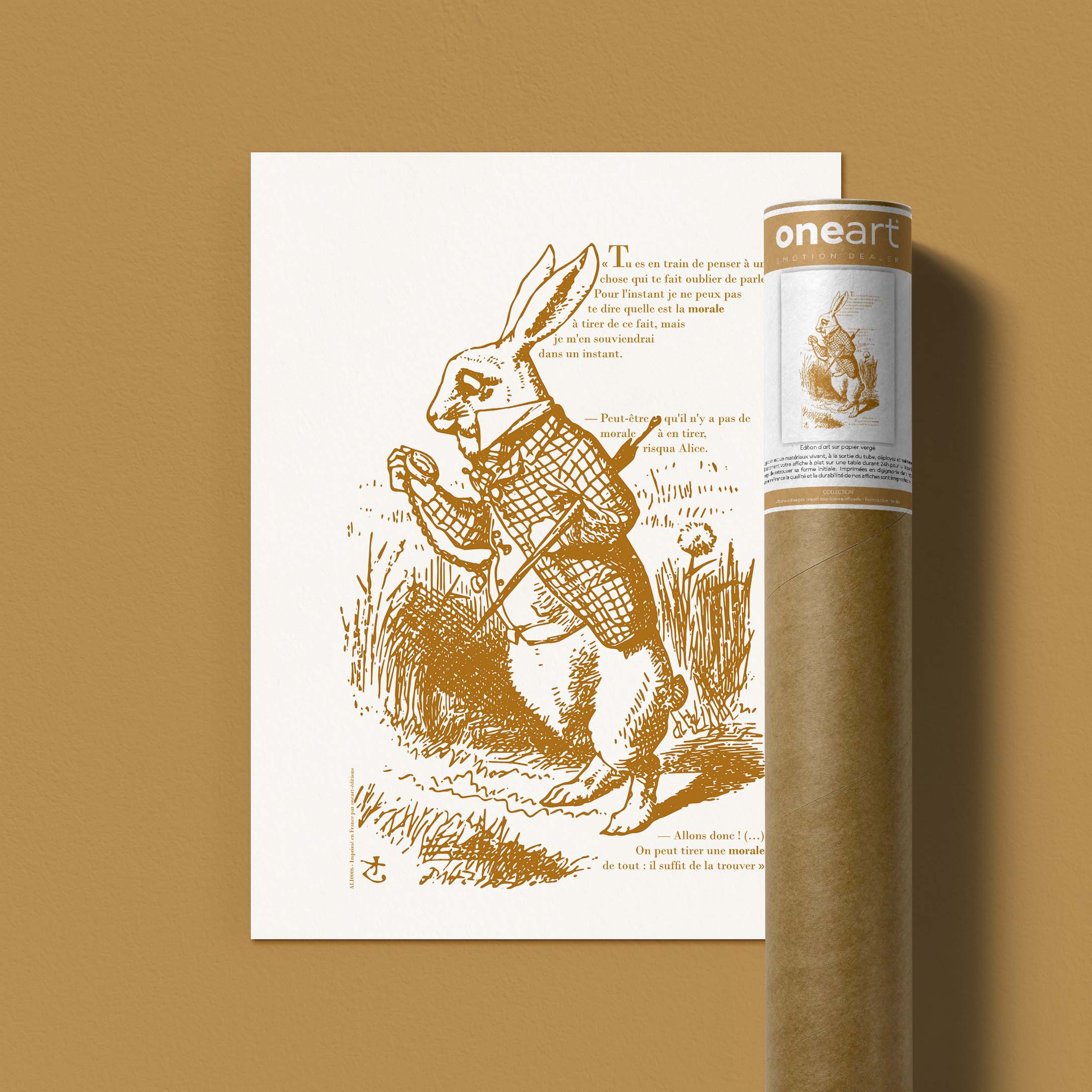 Poster Alice - Il coniglio bianco guarda il suo orologio