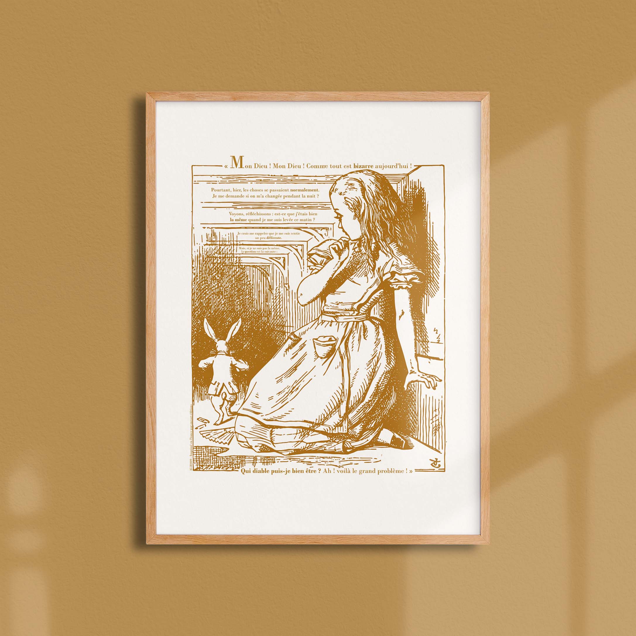 Affiche "Les Imparfaits" Alice géante regarde le lapin s'enfuir