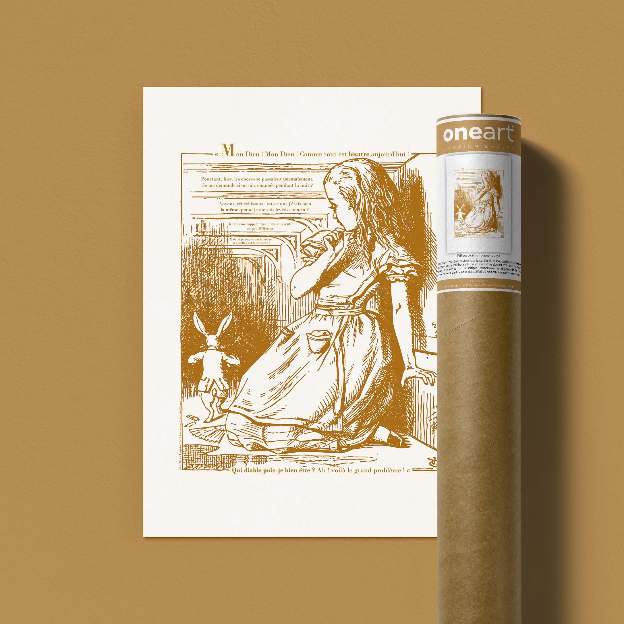 Affiche Alice gigante che guarda il coniglio scappare