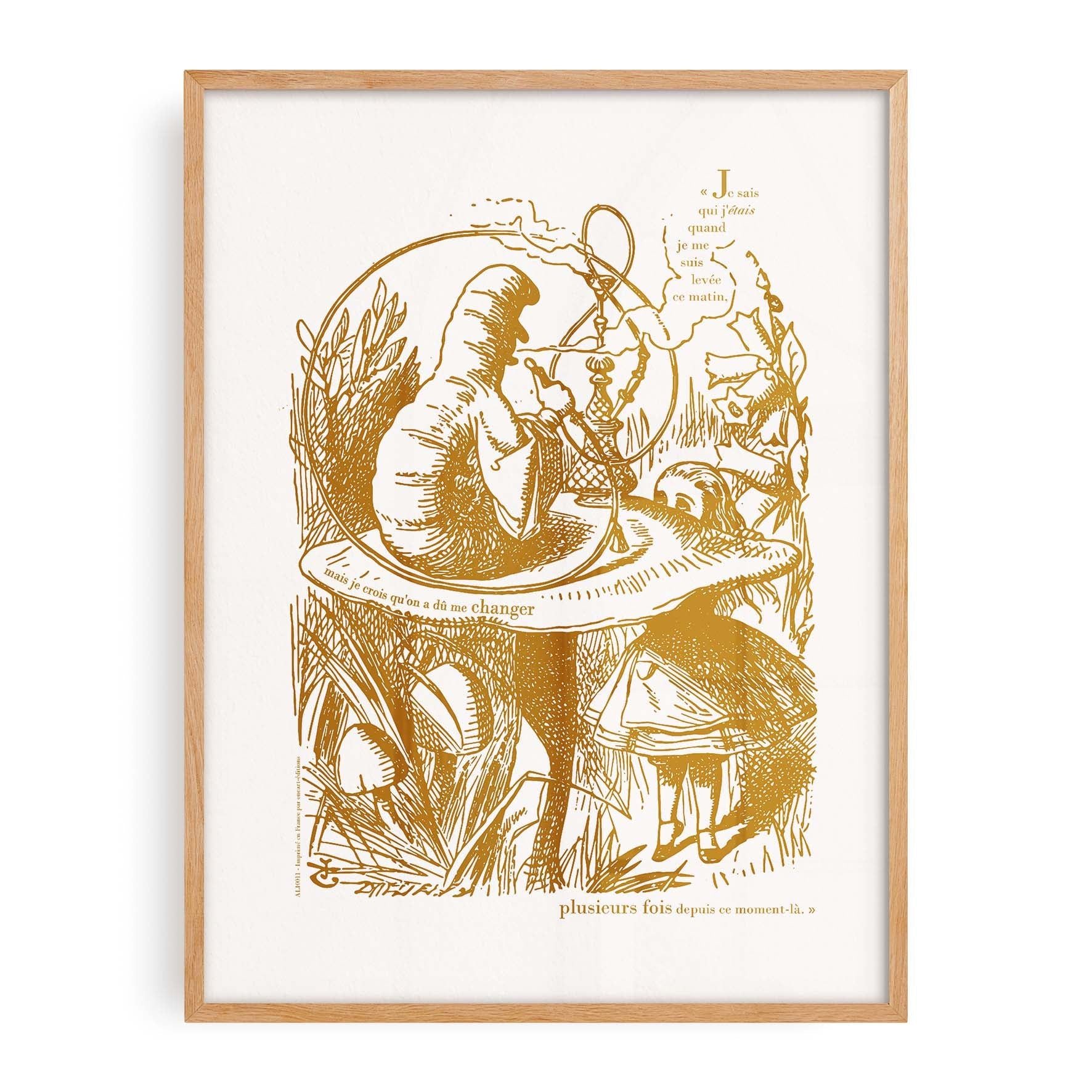 Affiche "Les Imparfaits" Alice rencontre la chenille