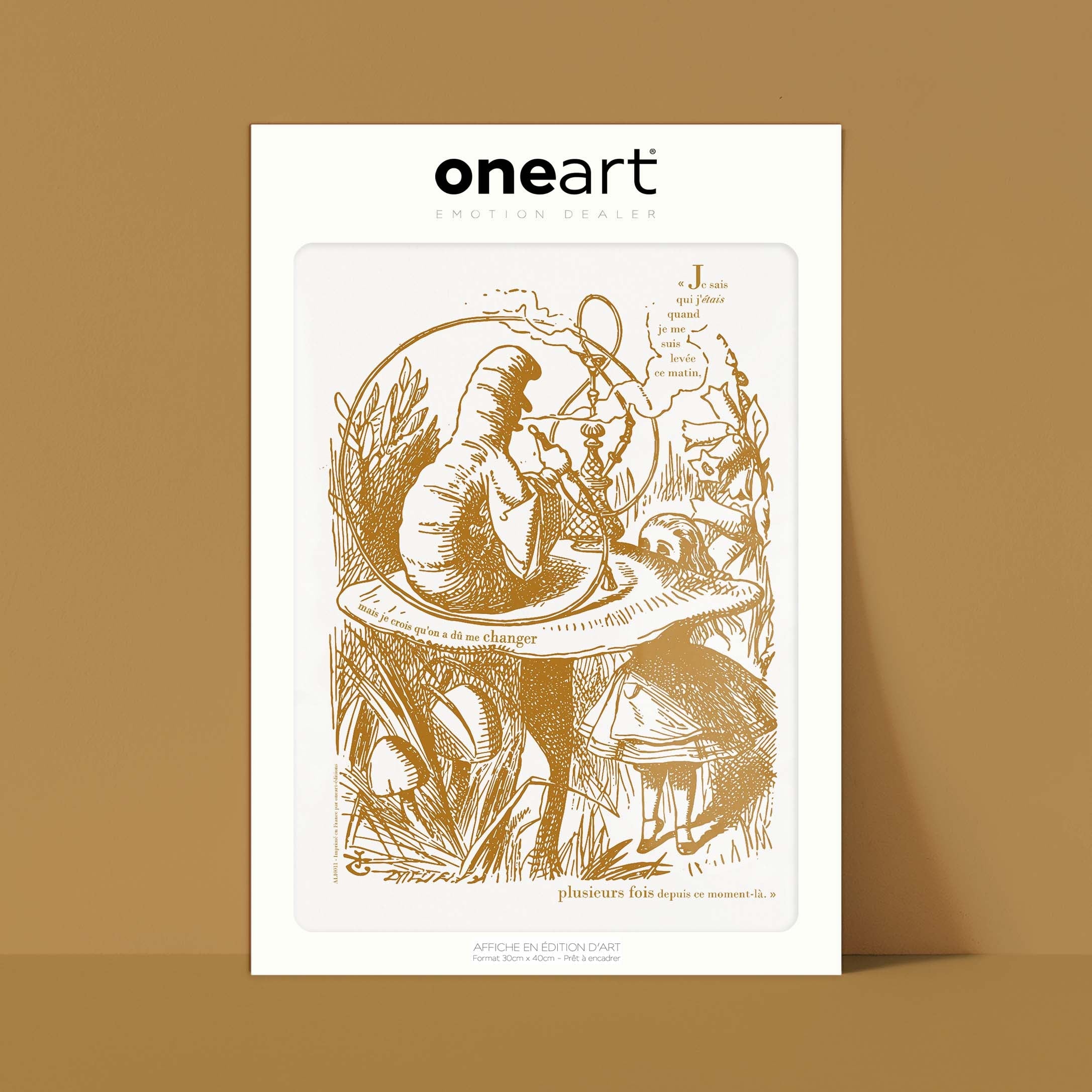 Affiche "Les Imparfaits" Alice rencontre la chenille