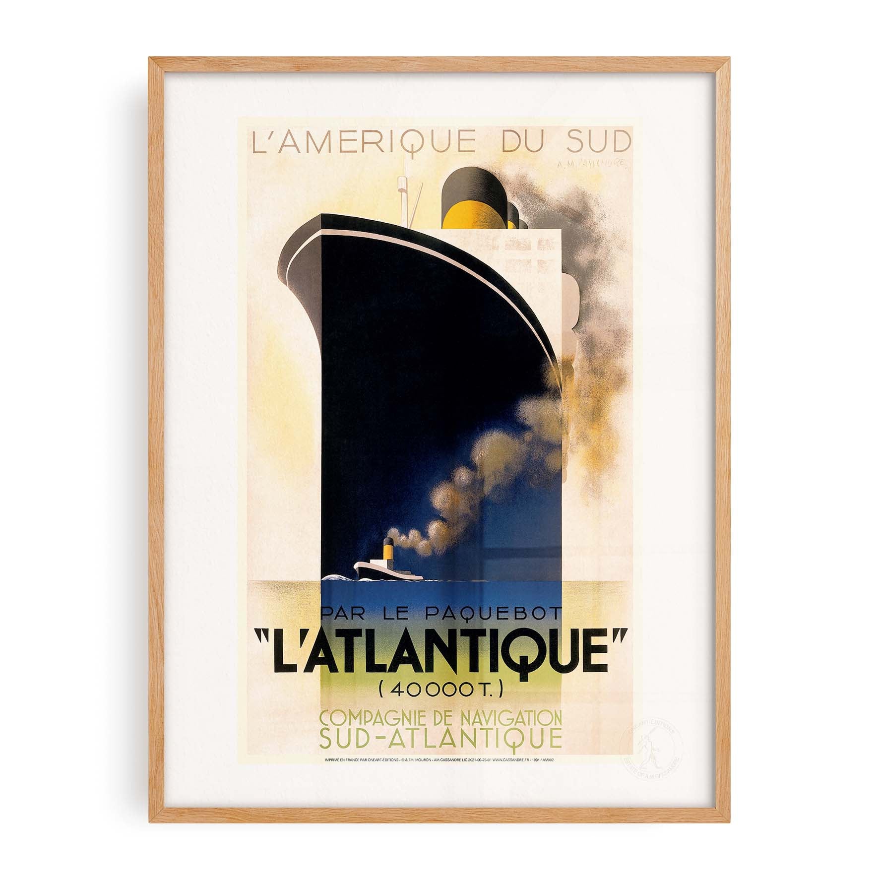 Affiche Cassandre - L'Atlantique