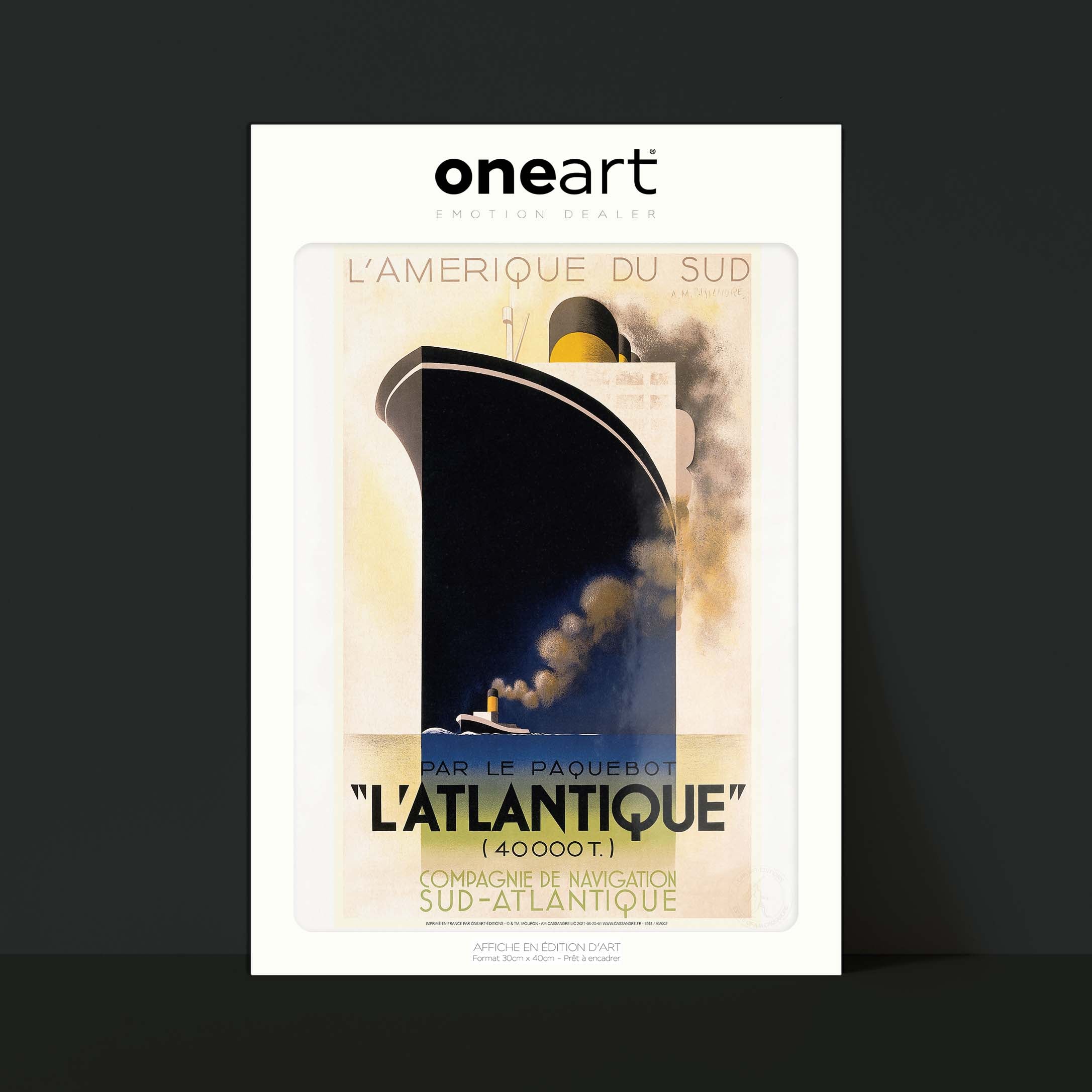 Affiche Cassandre - L'Atlantique