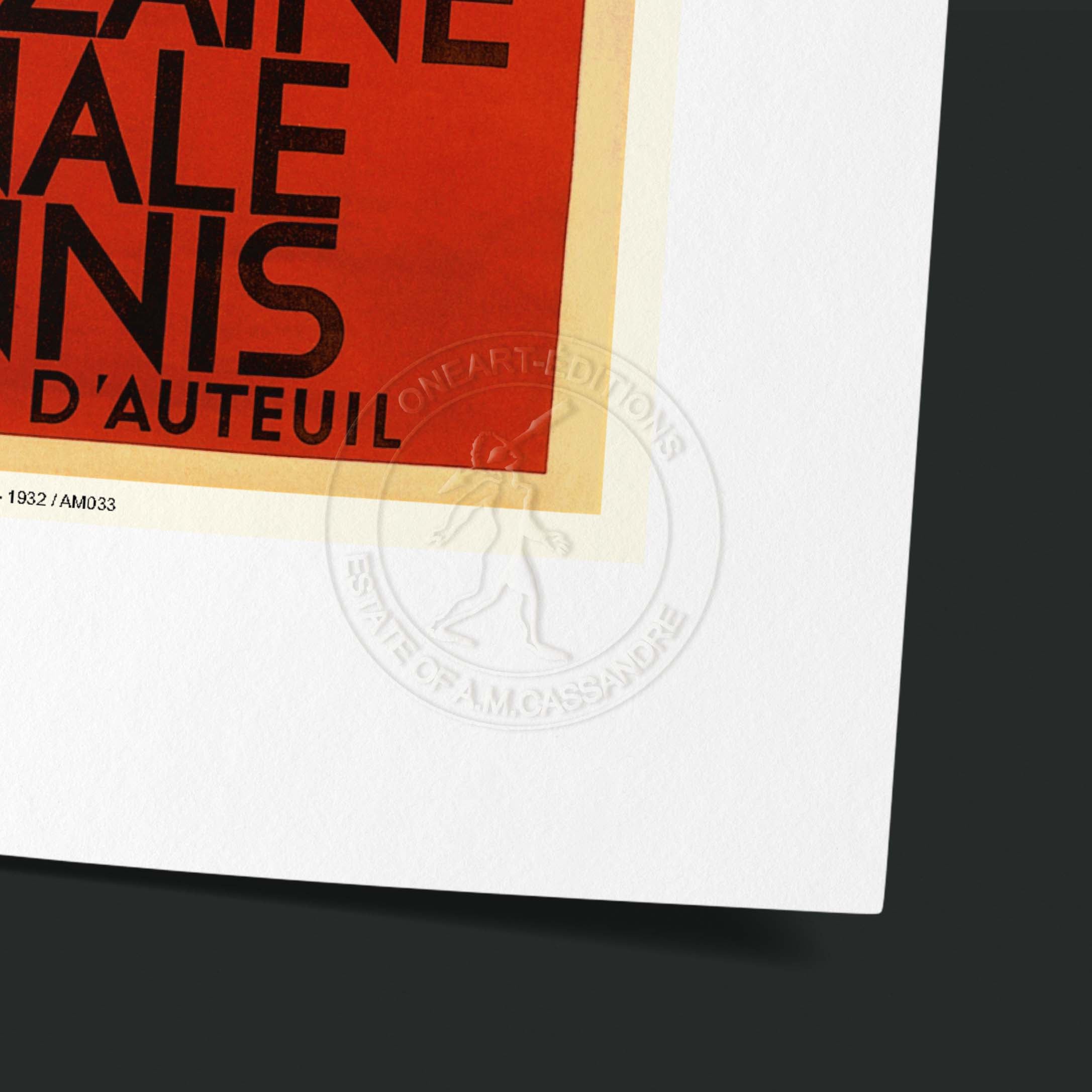 Affiche Cassandre - Lawn tennis