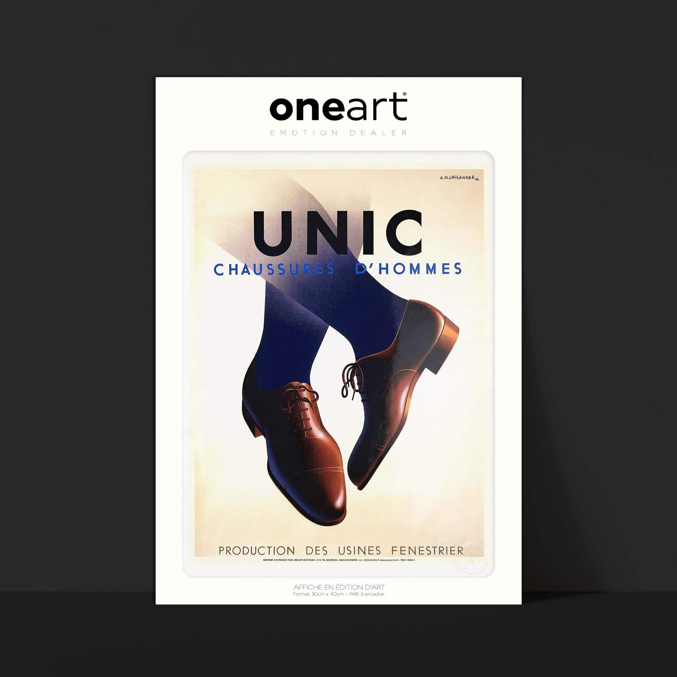 Affiche Cassandre - Unic