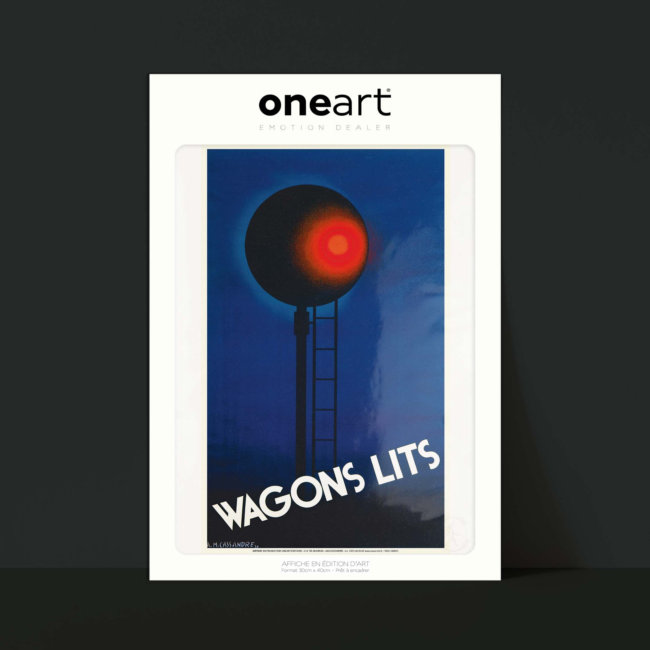 Affiche Cassandre - Wagons lits nuit