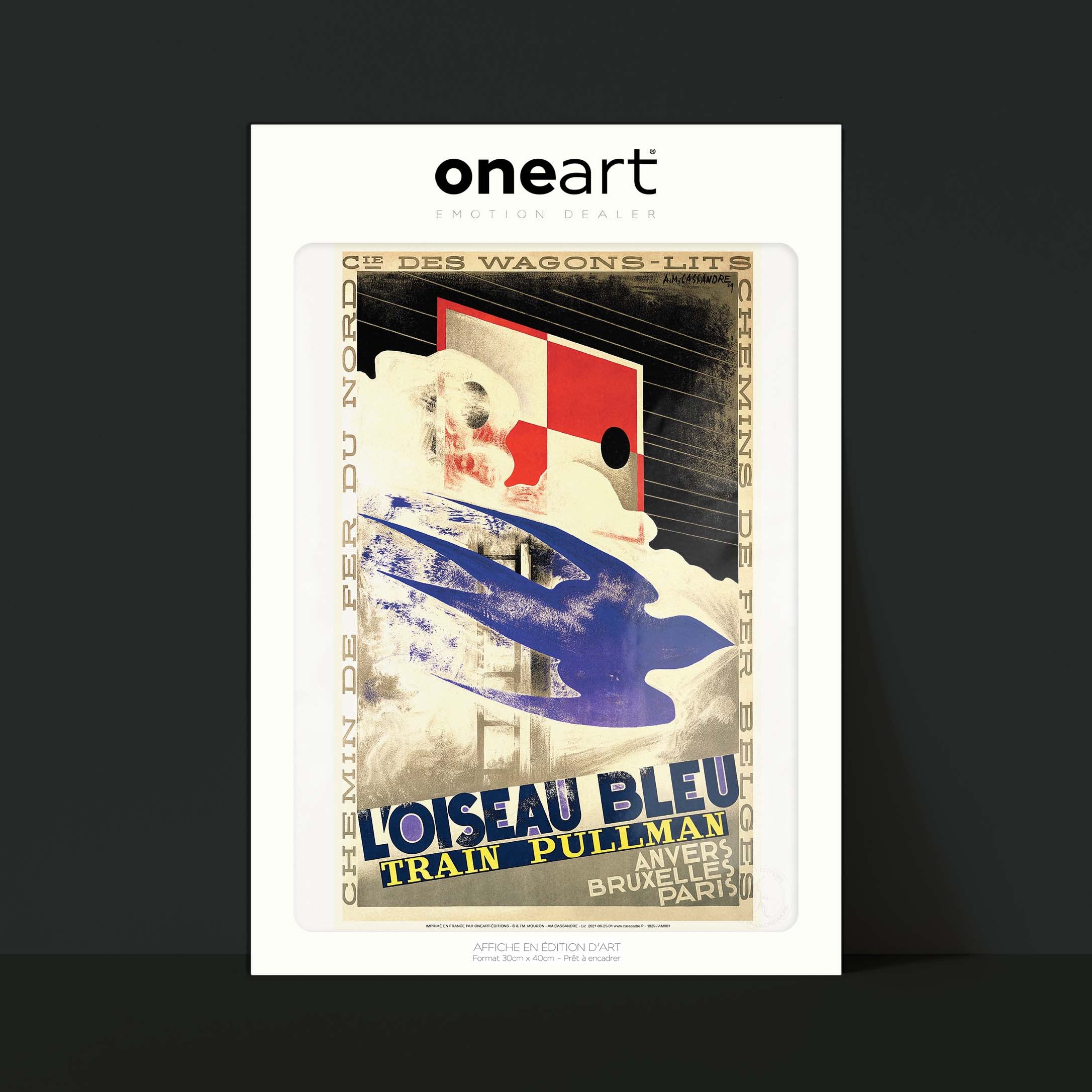 Affiche Cassandre - L'oiseau bleu
