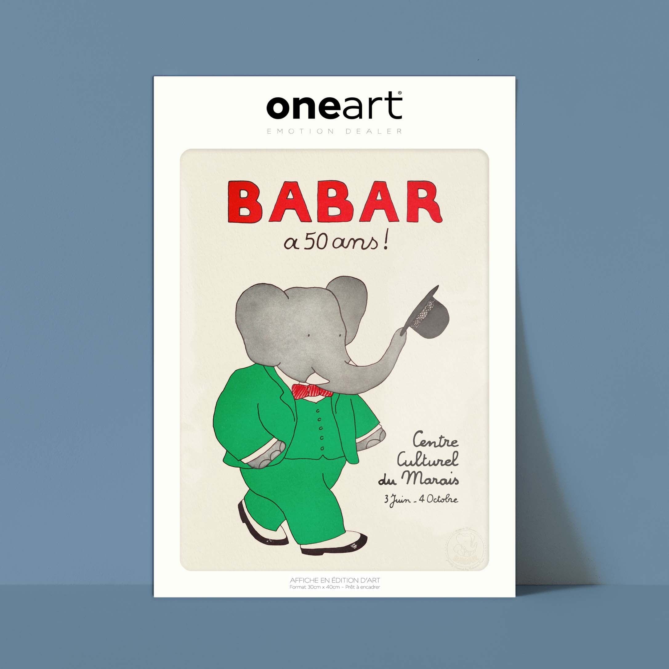 Affiche Babar a 50 ans-oneart.fr