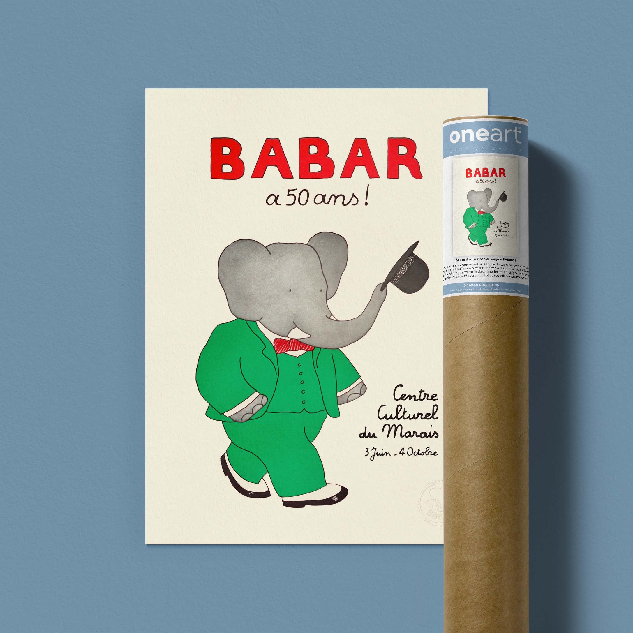 Affiche Babar a 50 ans-oneart.fr