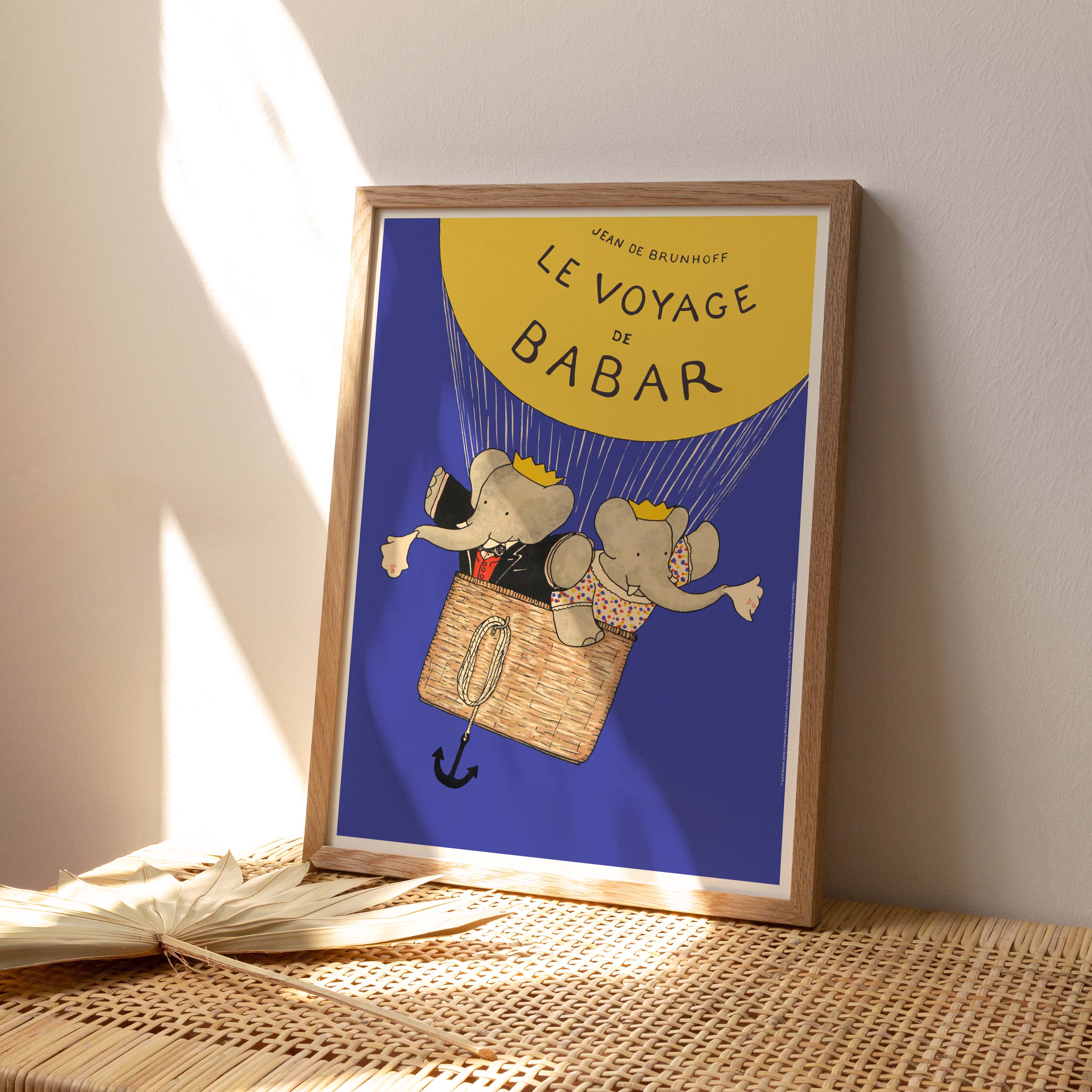 Affiche Le voyage de Babar - Montgolfière-oneart.fr