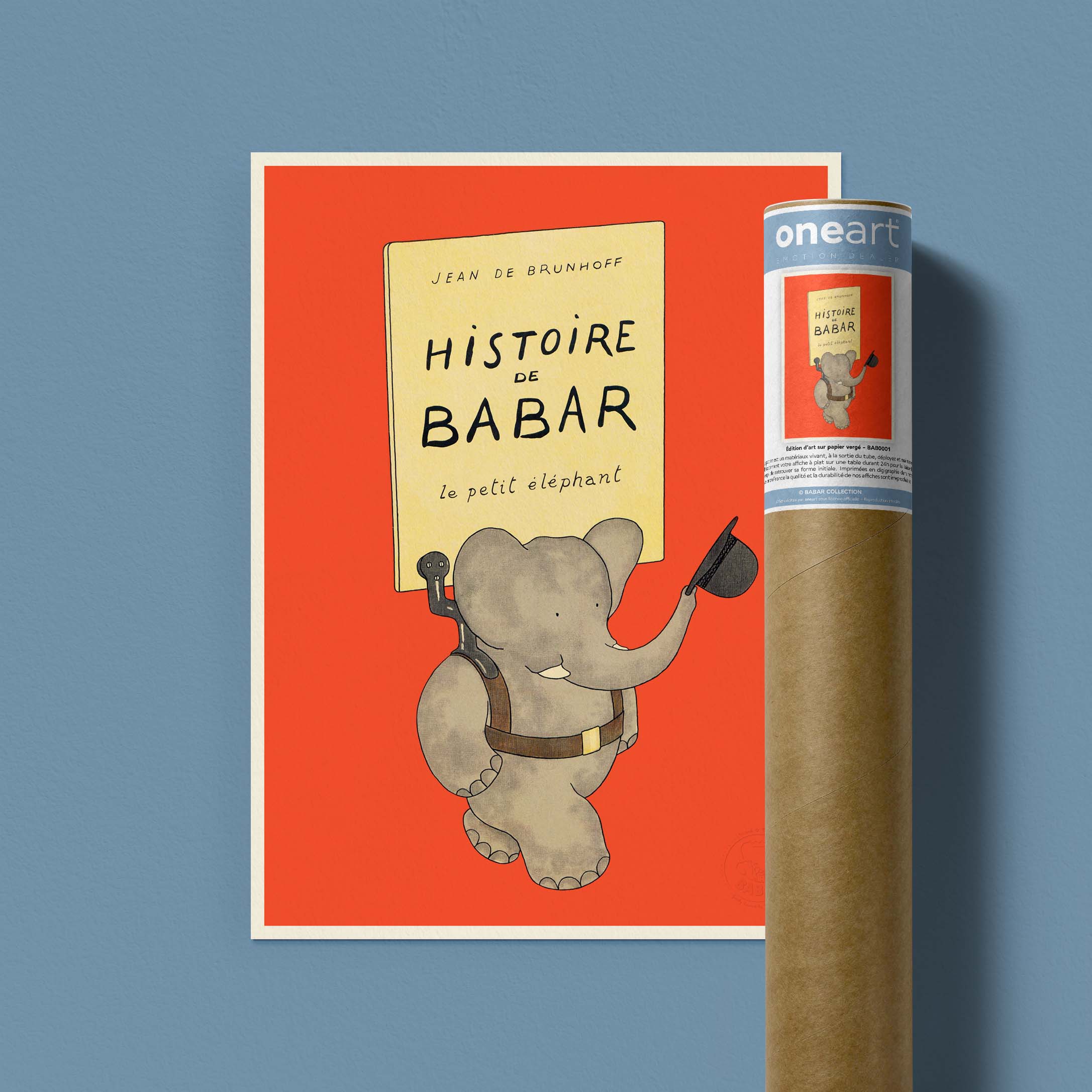 Affiche Histoire de Babar - orange-oneart.fr