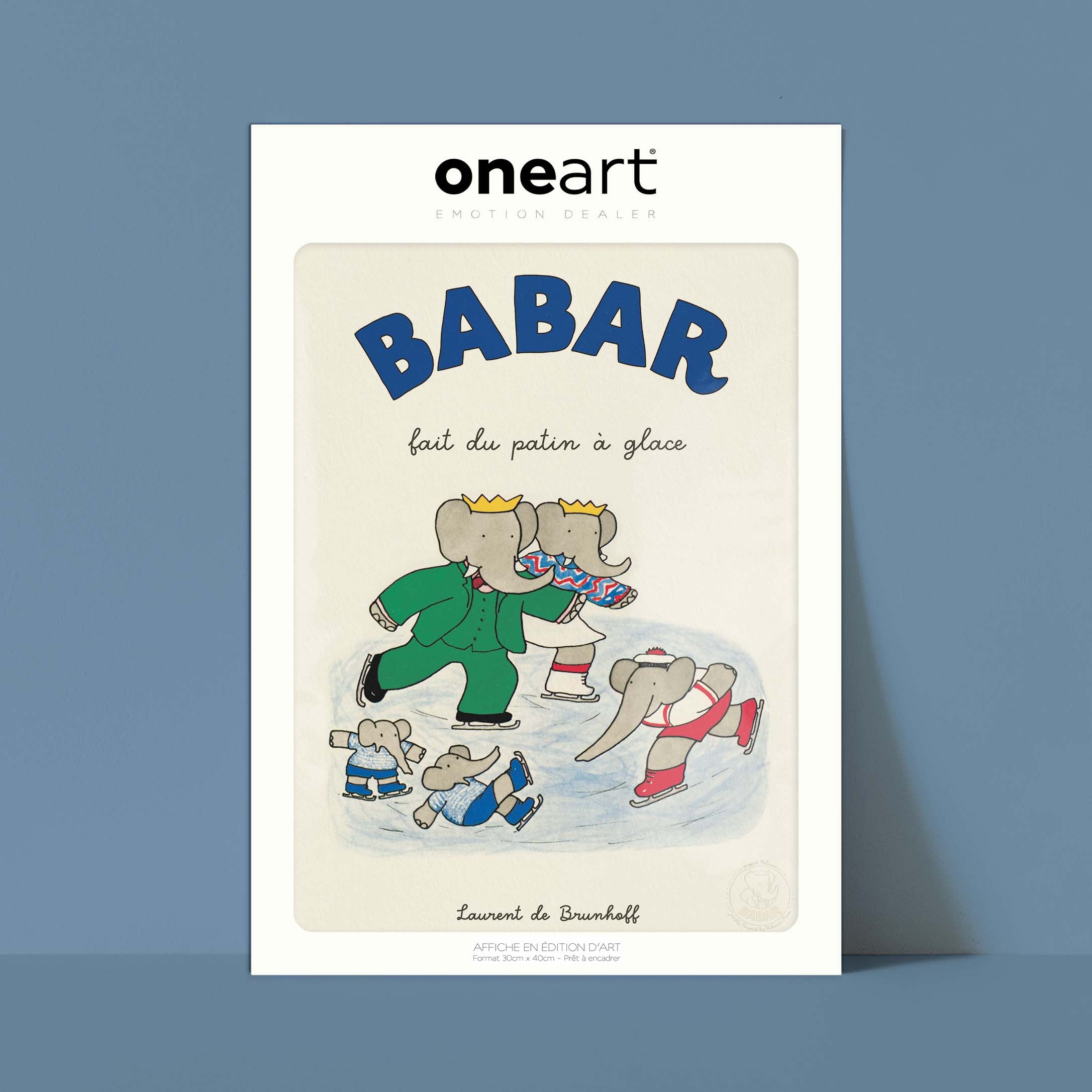 Affiche "Les Imparfaits" Babar fait du patin à glace