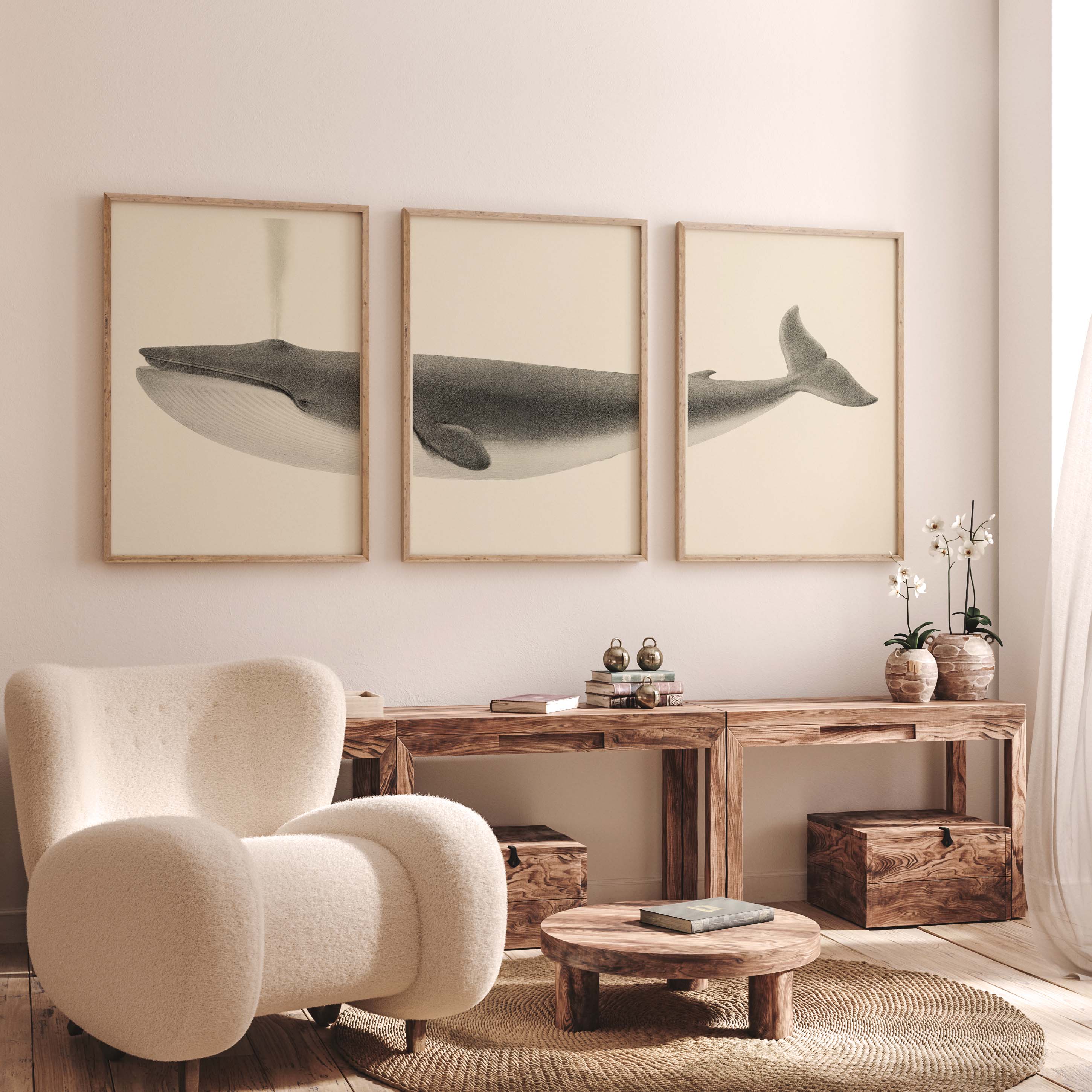 Triptyque - La baleine bleue-oneart.fr