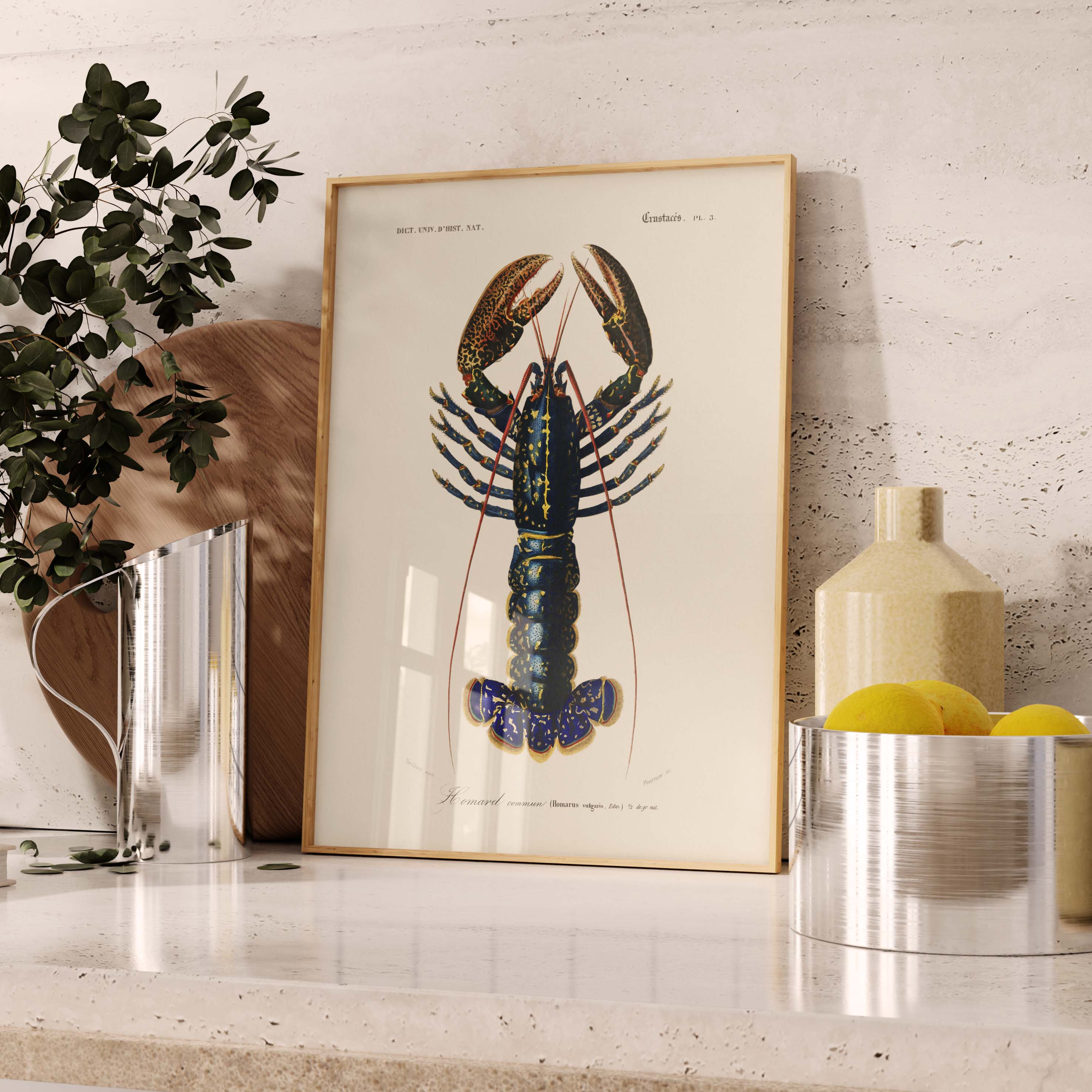 Affiche océan - Le homard-oneart.fr