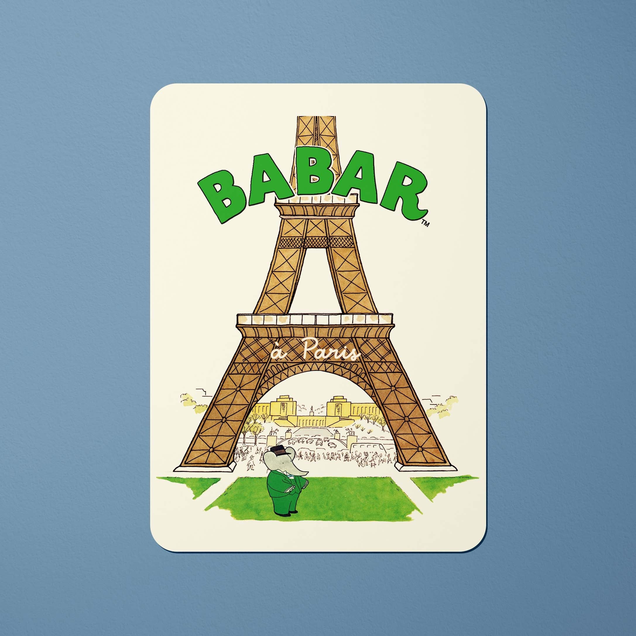 Carte postale Babar Babar à Paris