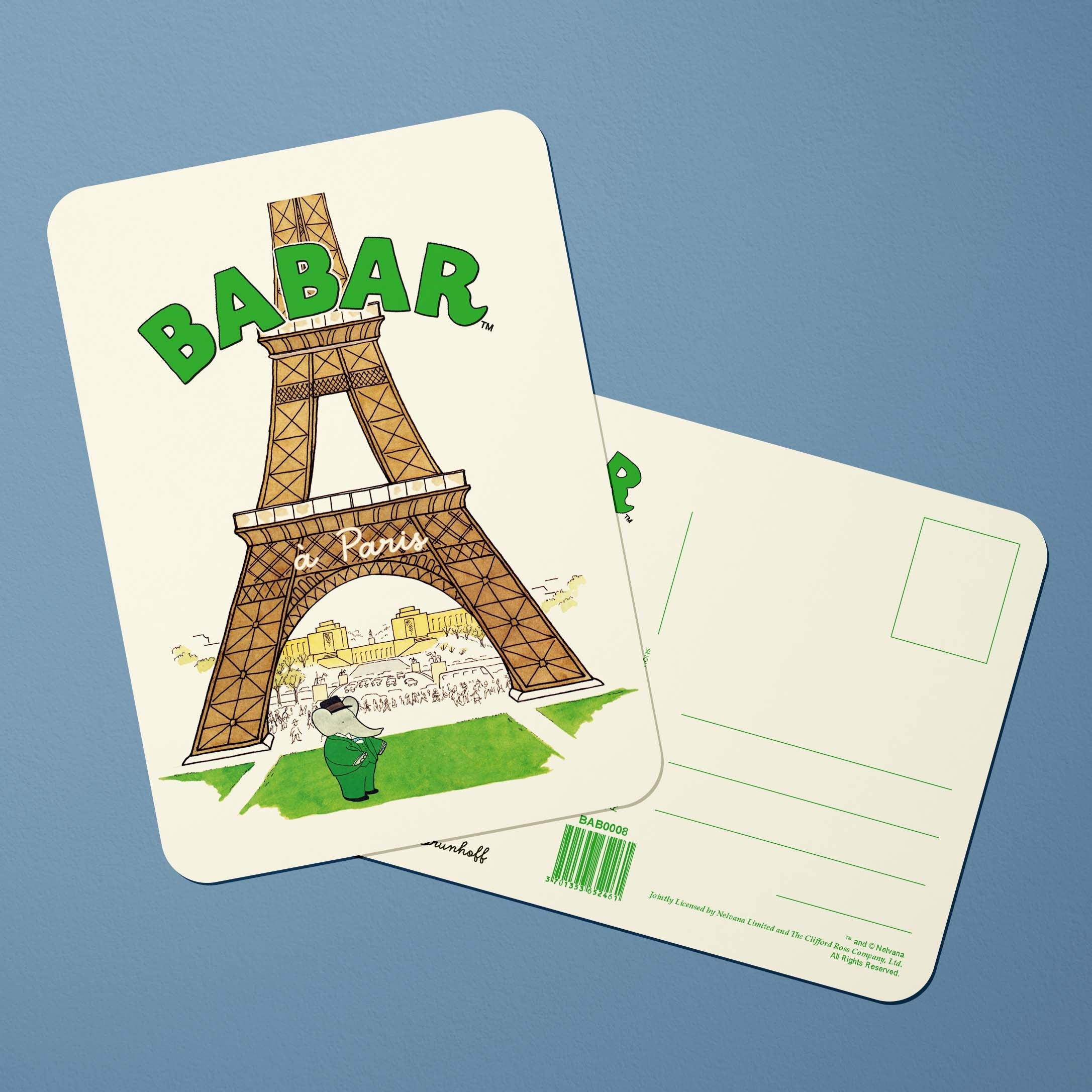 Carte postale Babar Babar à Paris
