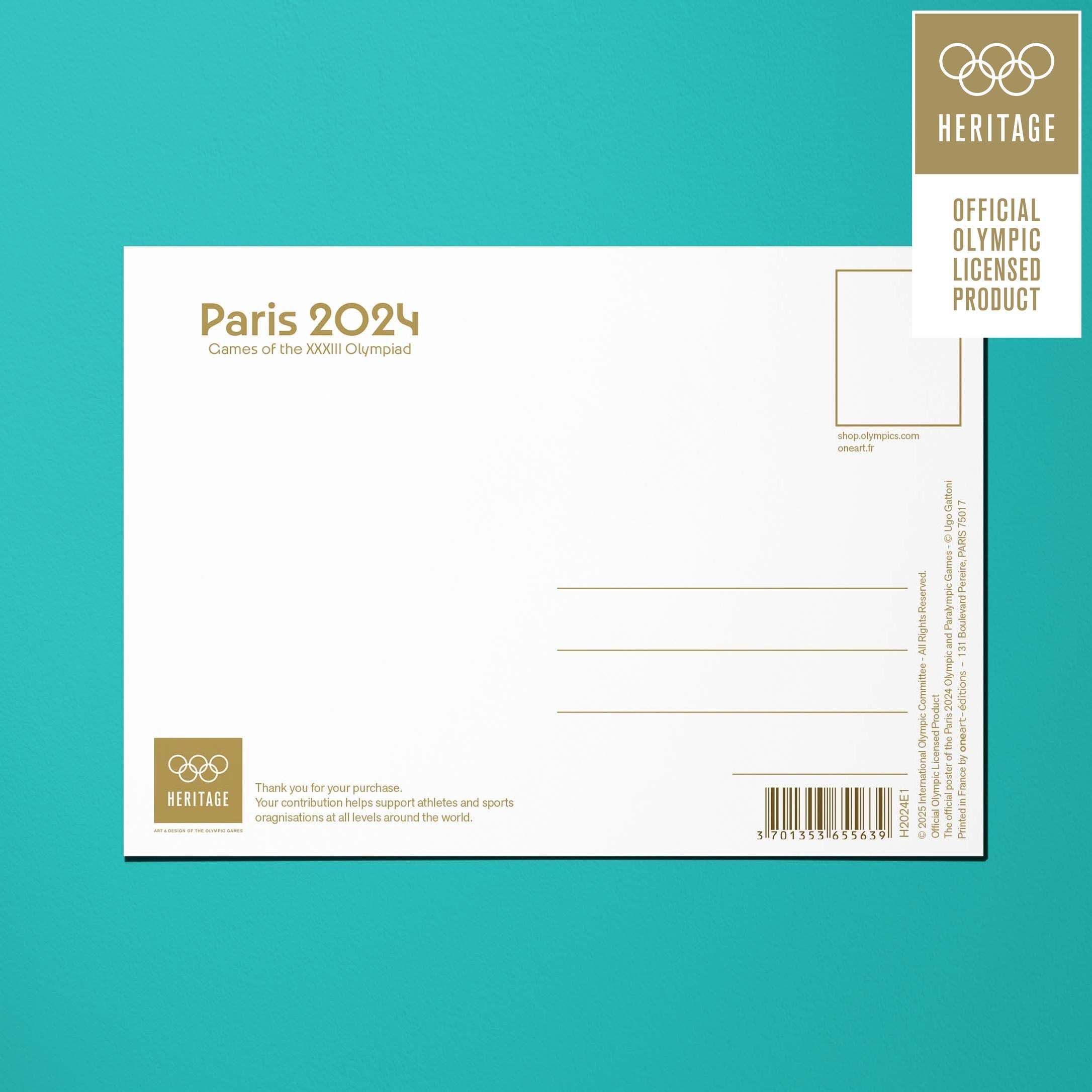 Carte postale de L’affiche officielle des Jeux de Paris 2024 - version panoramique