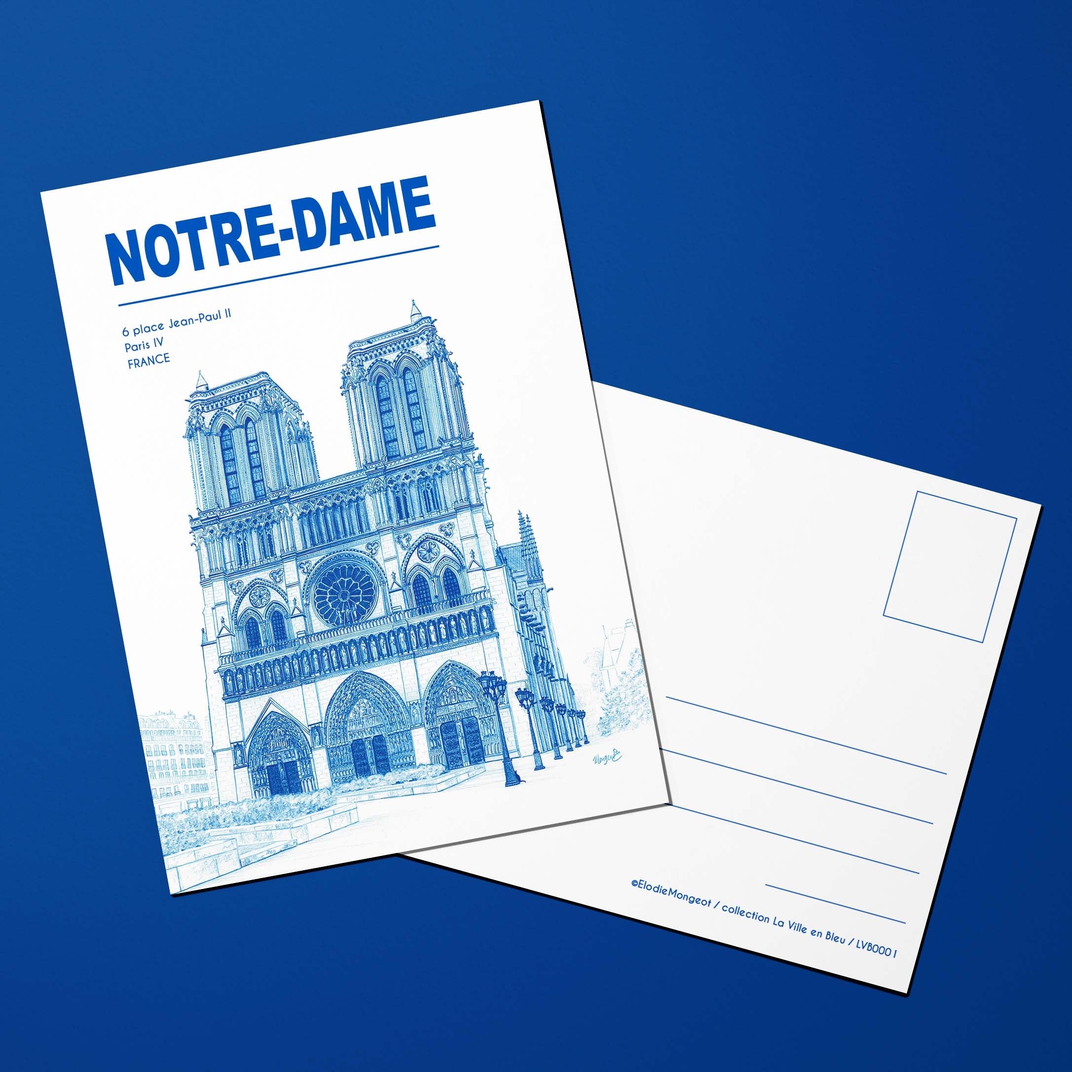 Carte postale La Ville en Bleu Notre-Dame