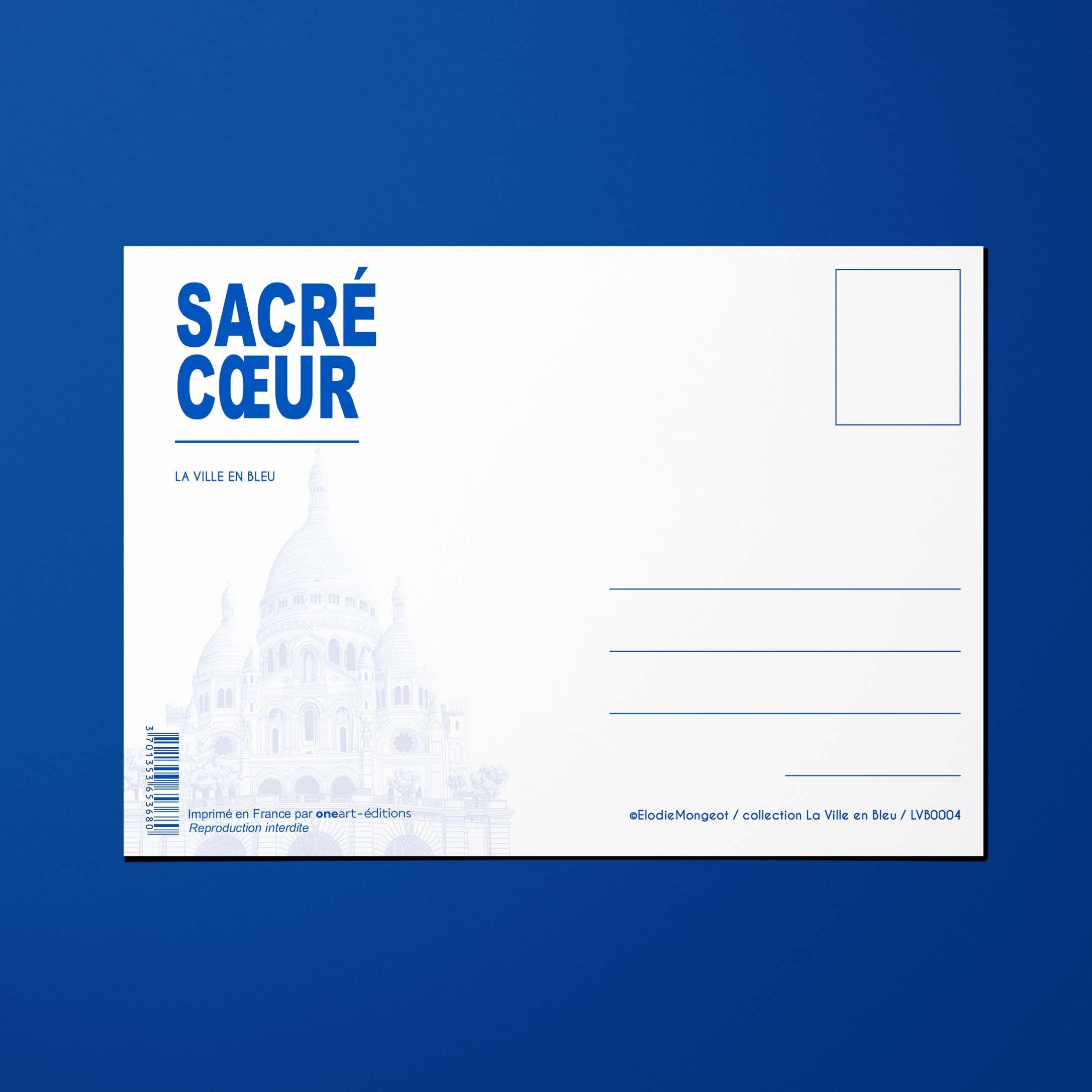 Carte postale La Ville en Bleu Sacré Cœur