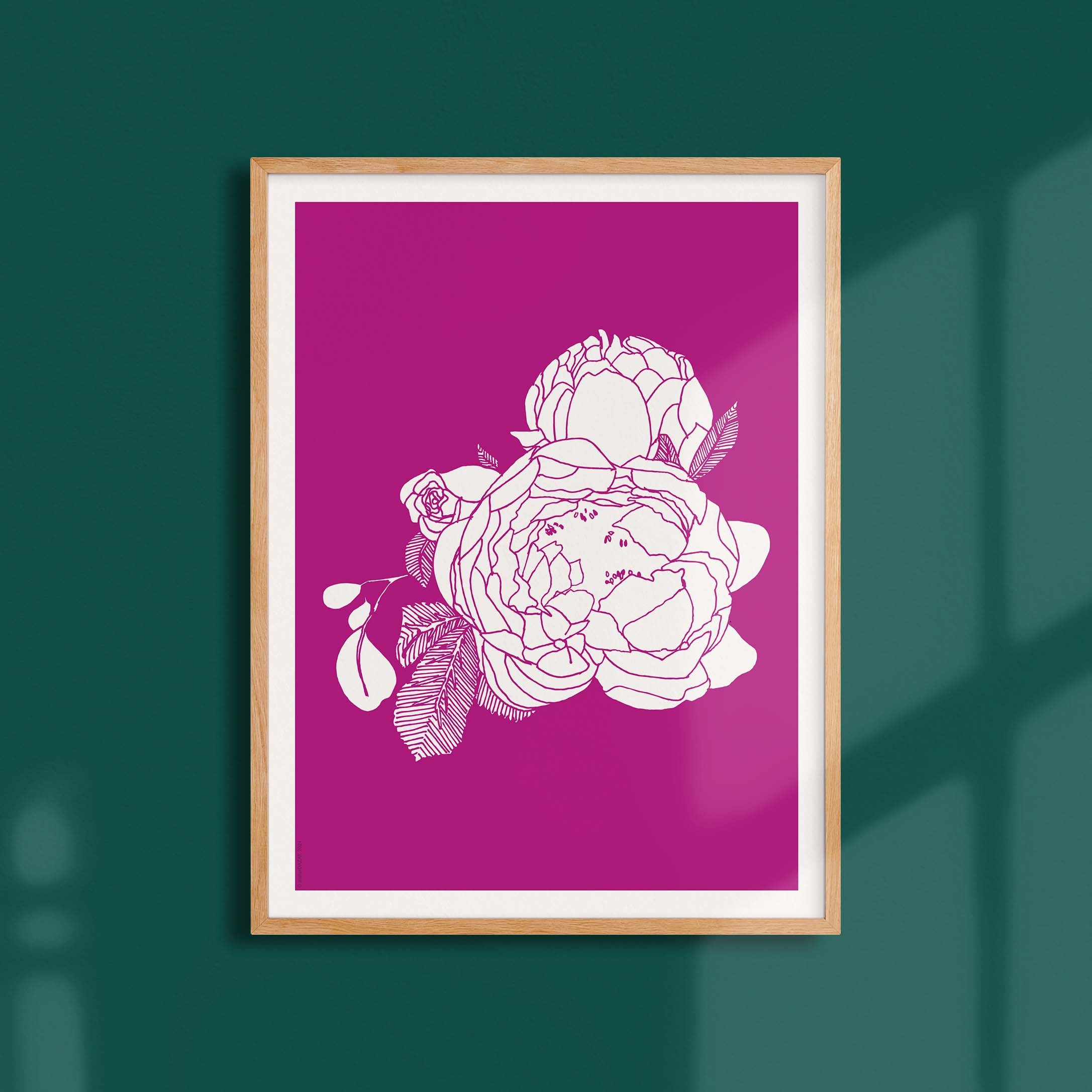 Affiche atelierDAZAT Pivoine coloré