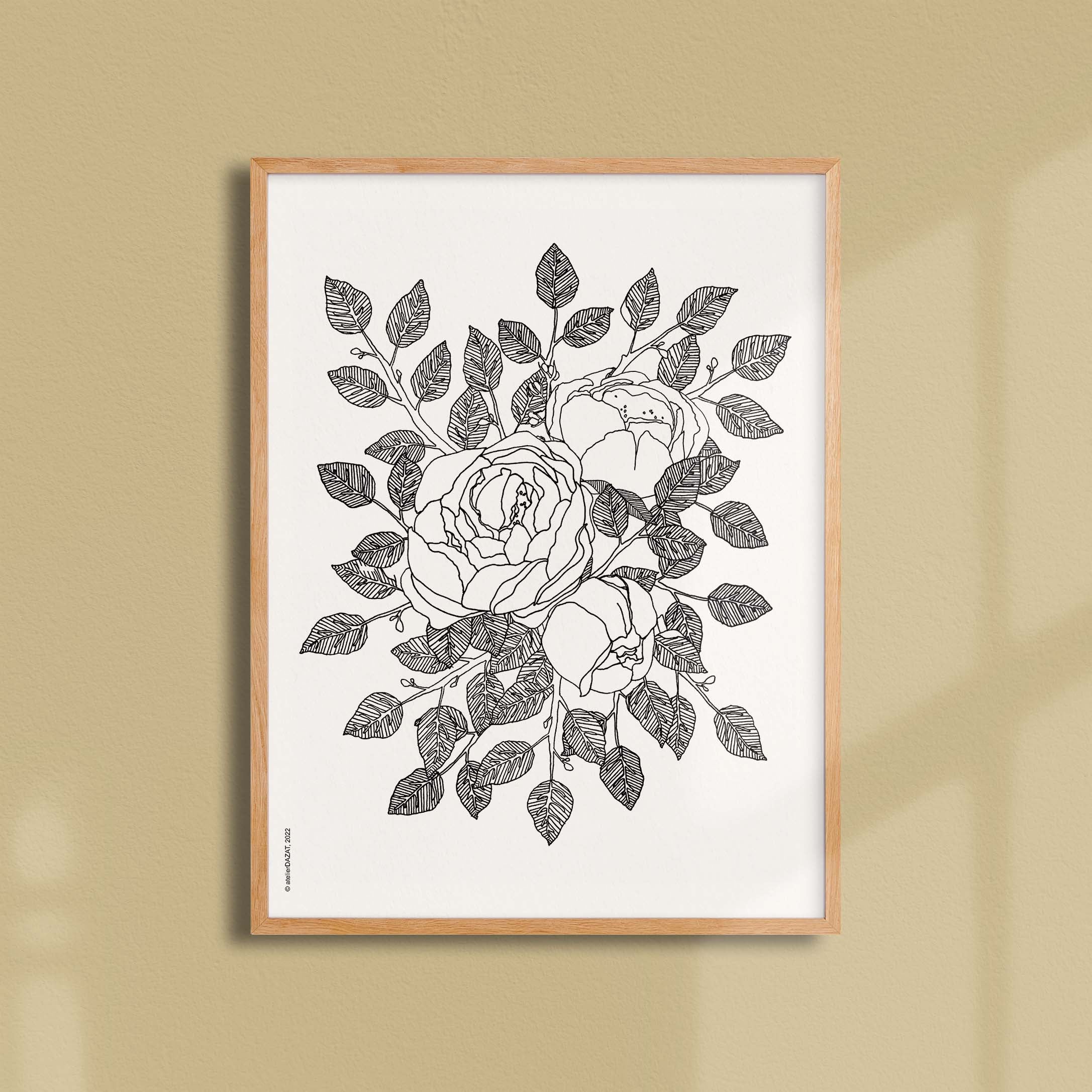 Affiche atelierDAZAT Bouquet de pivoines-oneart.fr