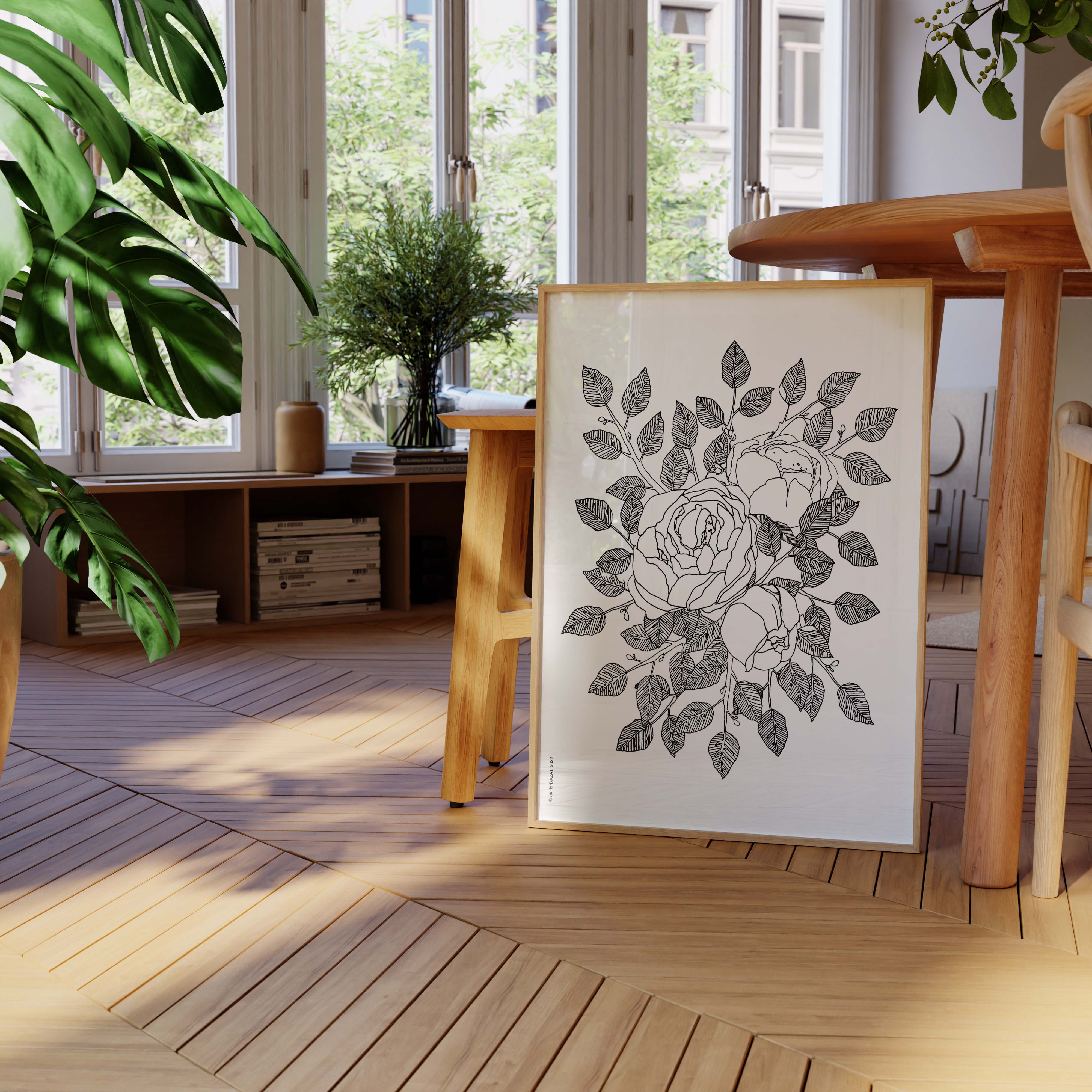 Affiche atelierDAZAT Bouquet de pivoines-oneart.fr