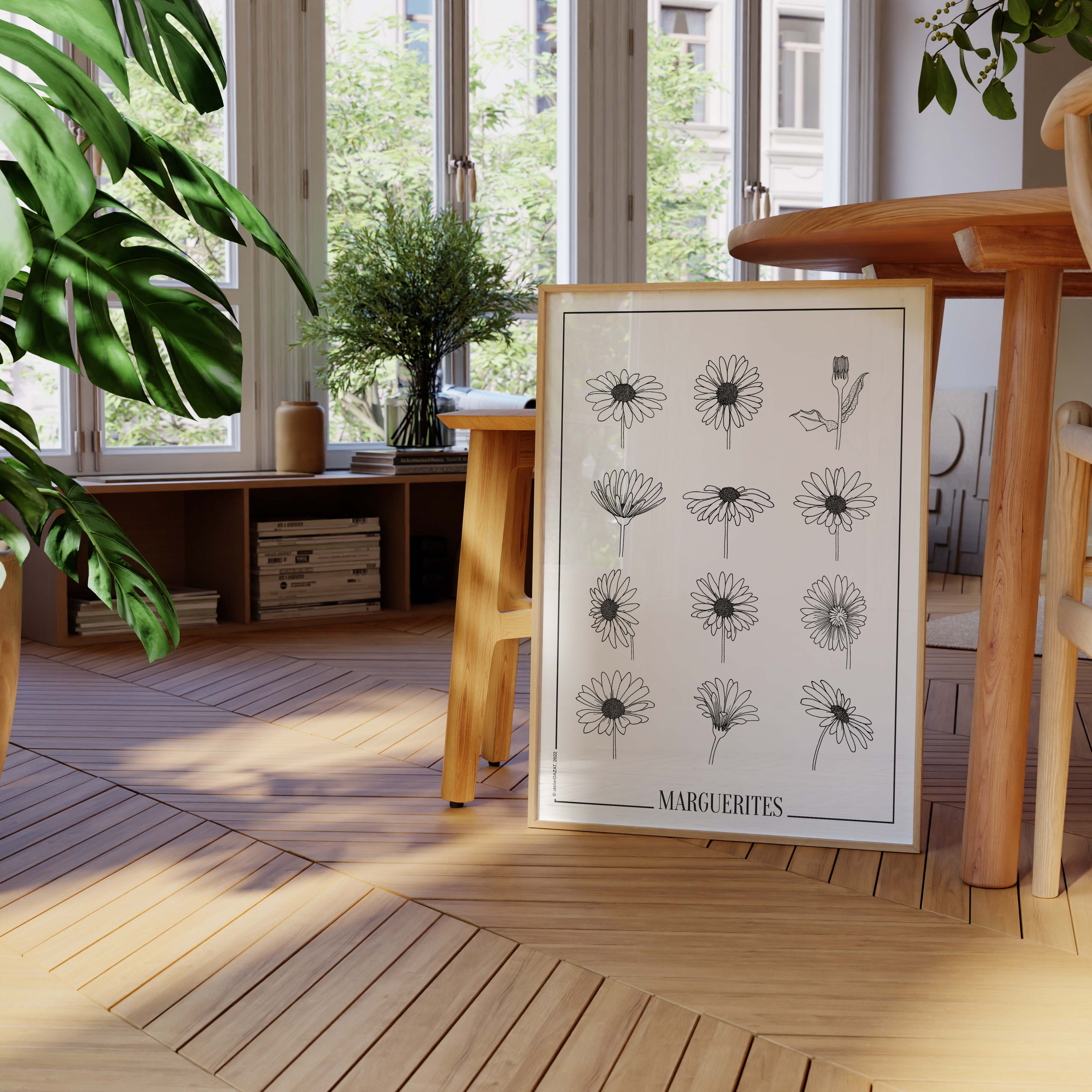 Affiche "Les Imparfaits" atelierDAZAT Marguerites