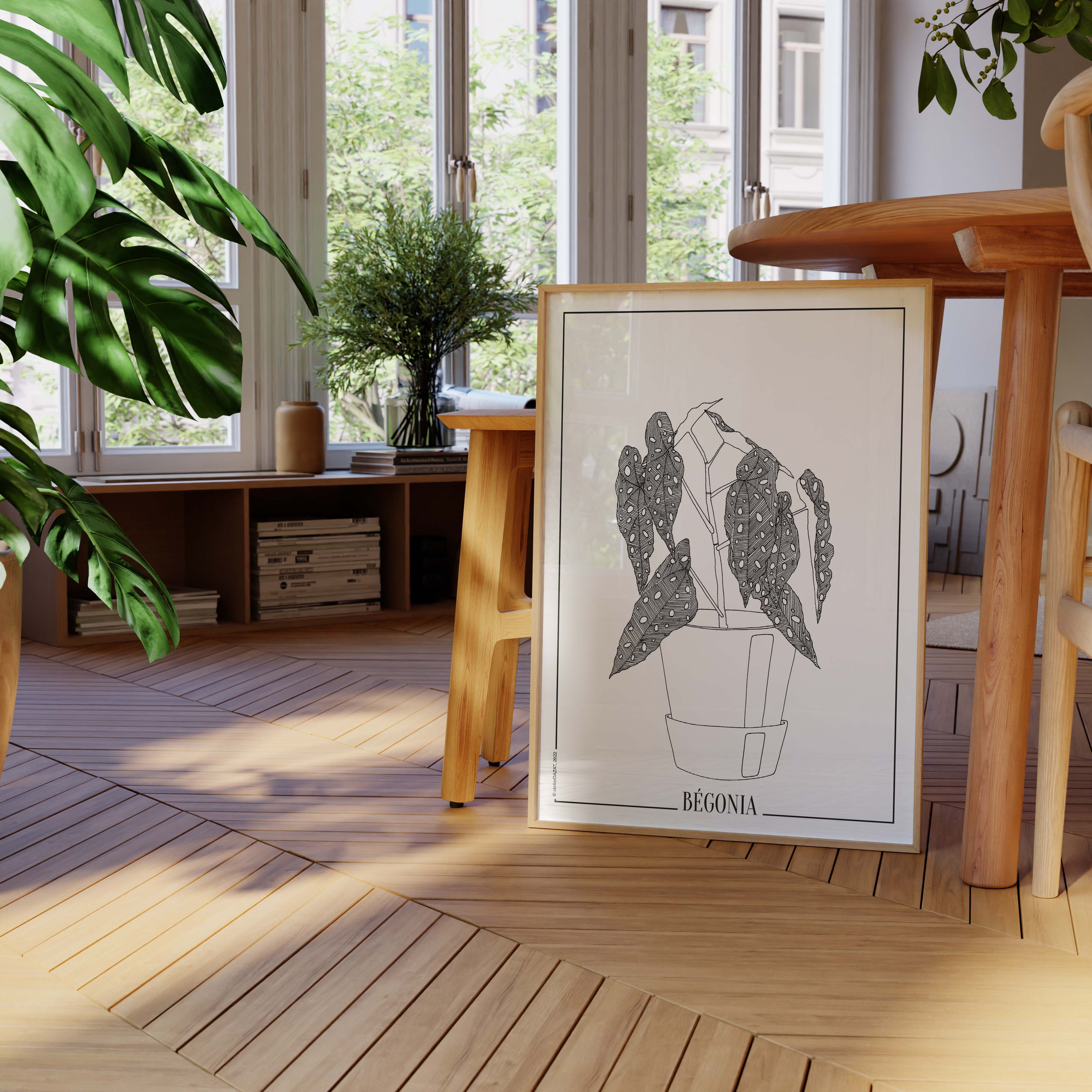 Affiche atelierDAZAT Begonia-oneart.fr