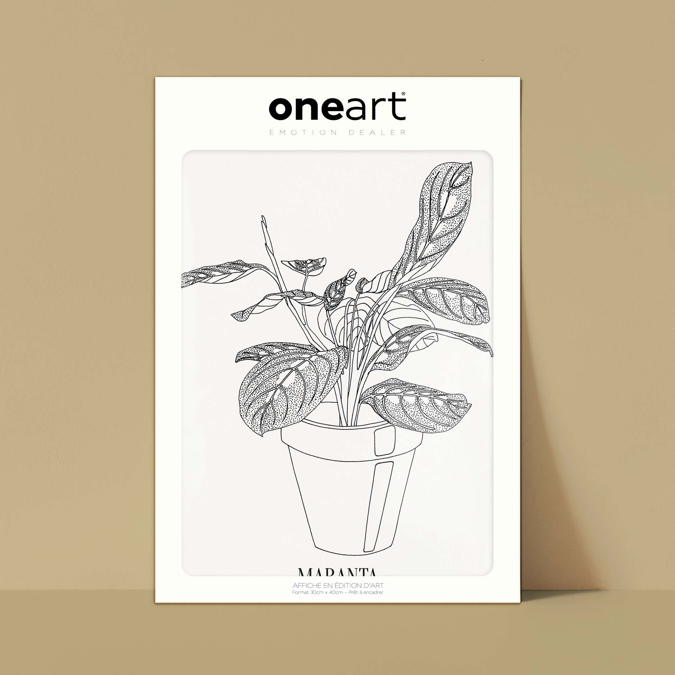 Affiche atelierDAZAT Maranta-oneart.fr