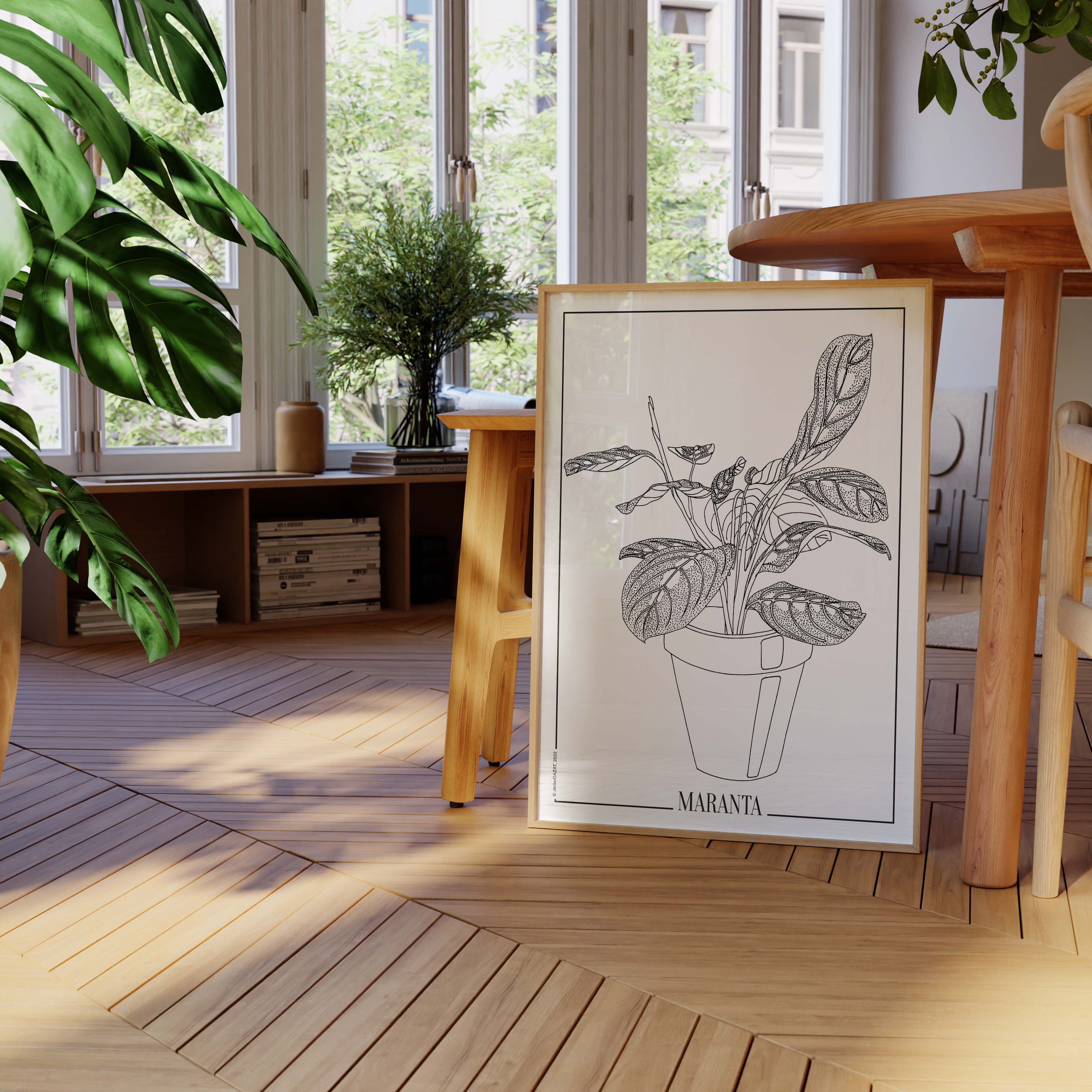 Affiche atelierDAZAT Maranta-oneart.fr