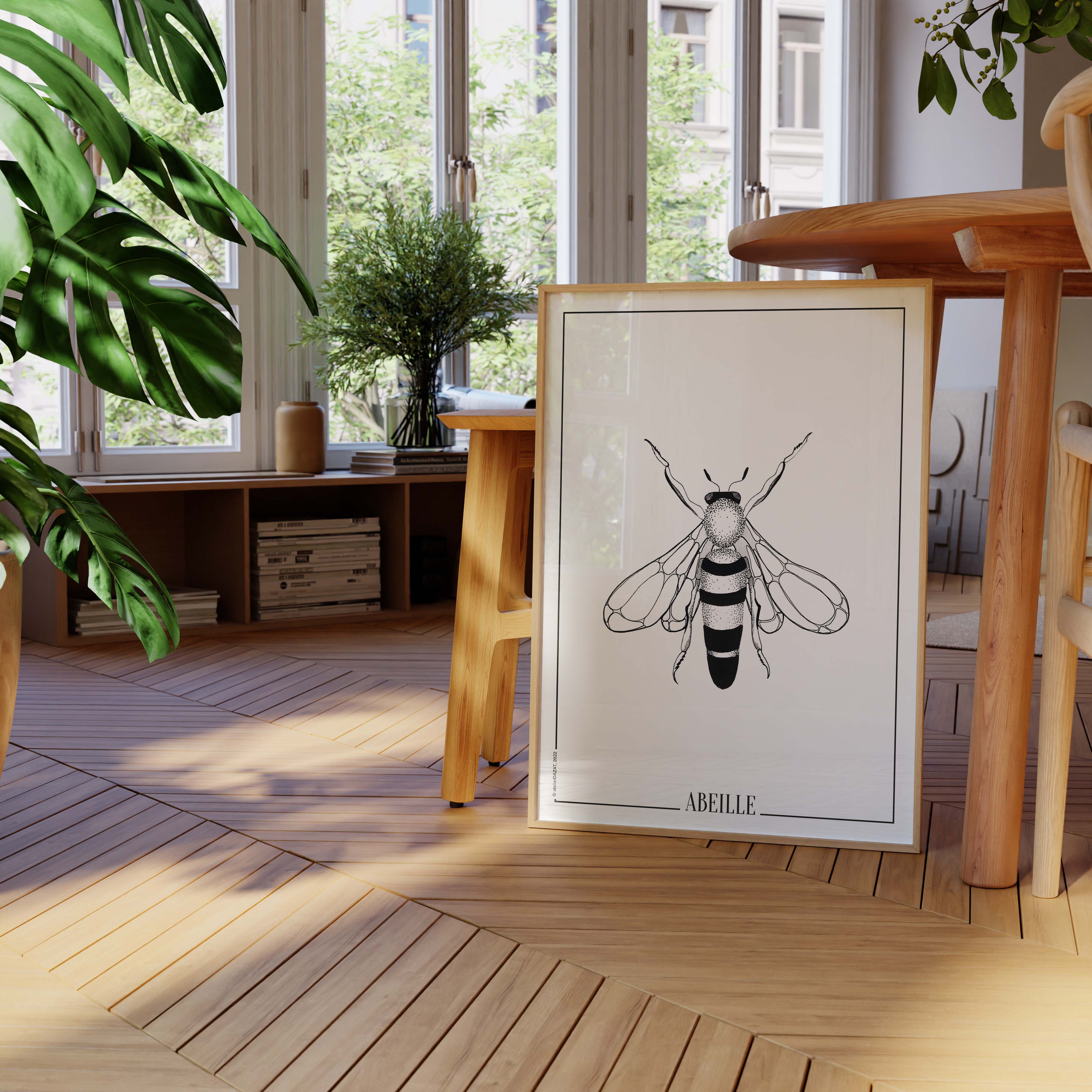 Affiche atelierDAZAT Abeille-oneart.fr