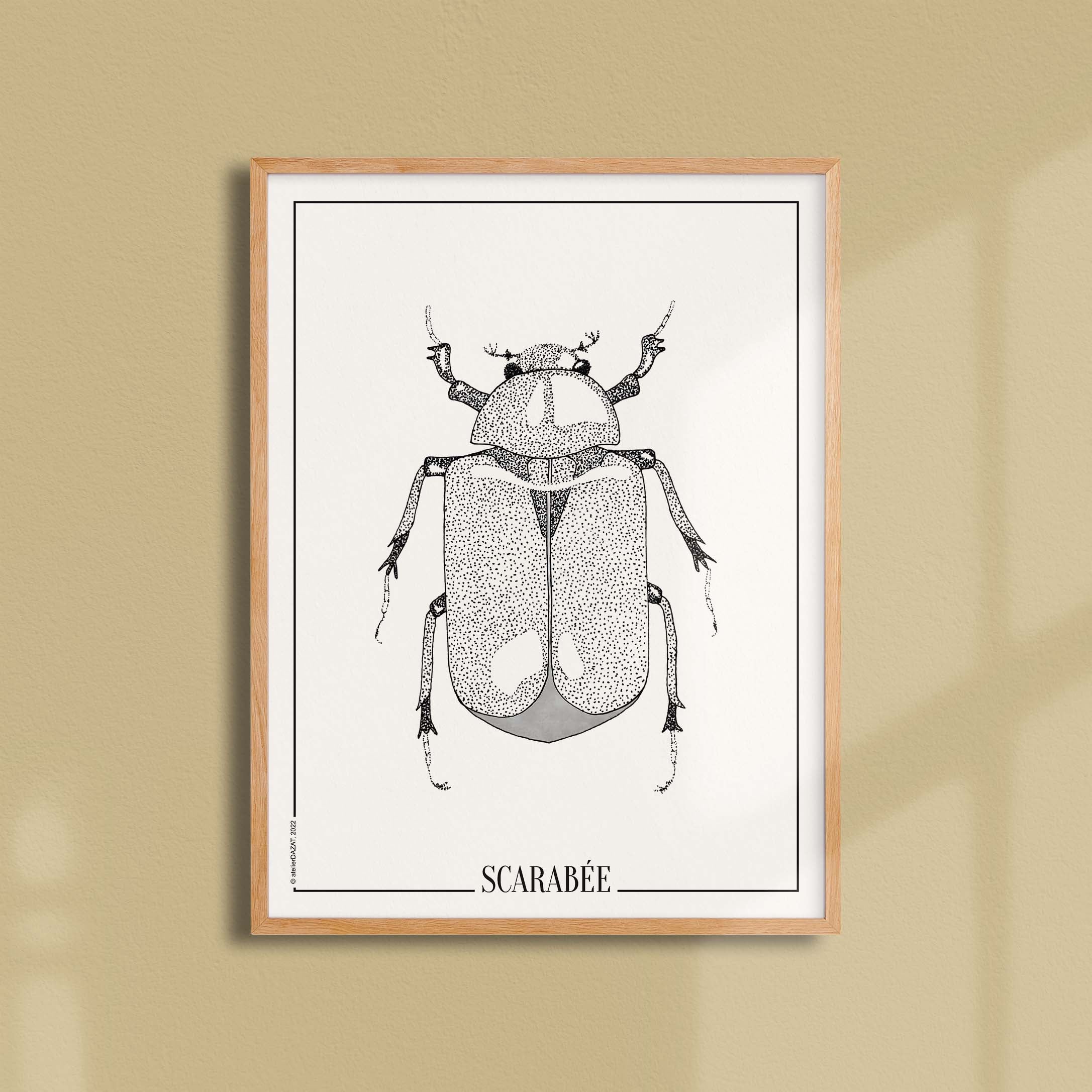Affiche atelierDAZAT Scarabée-oneart.fr