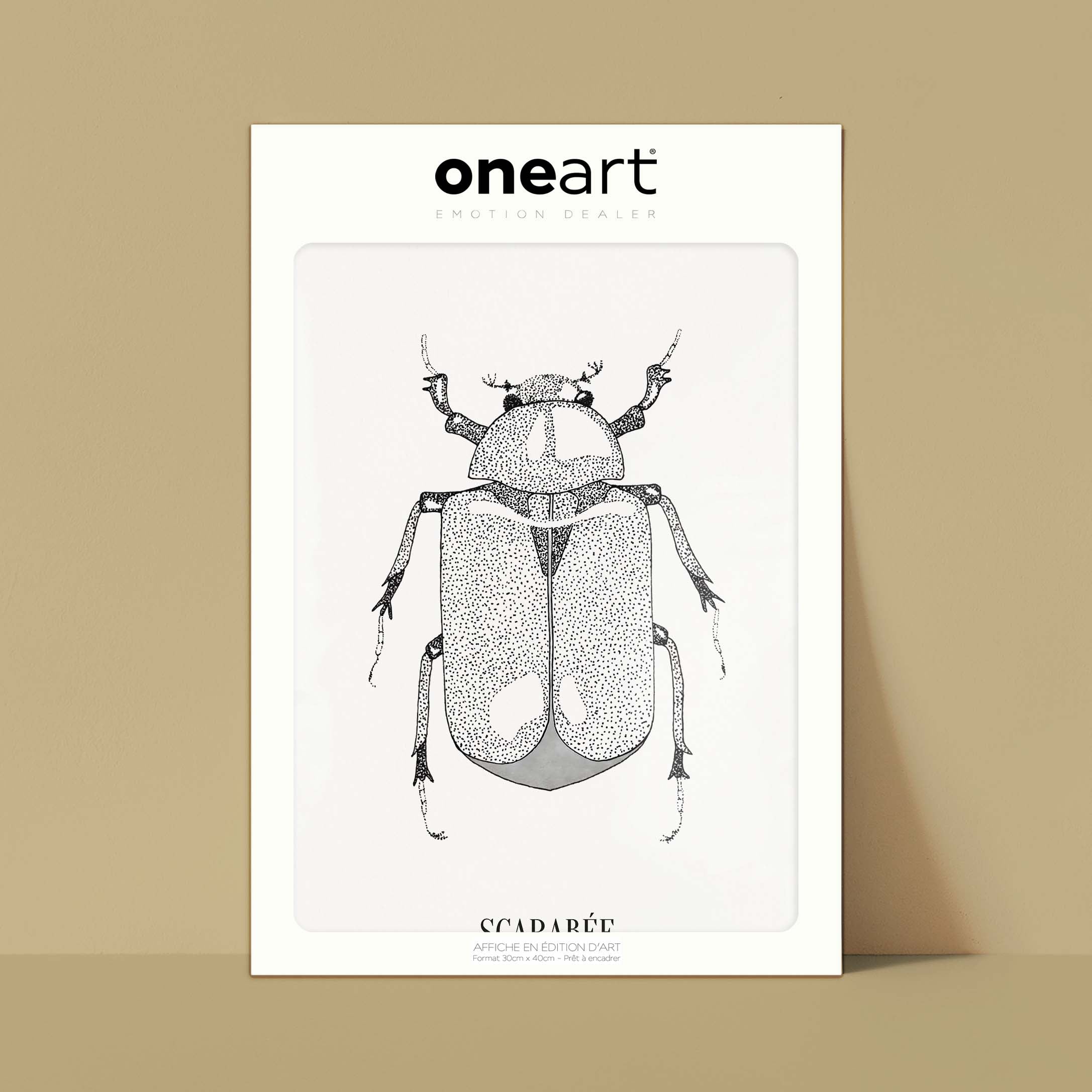Affiche atelierDAZAT Scarabée-oneart.fr