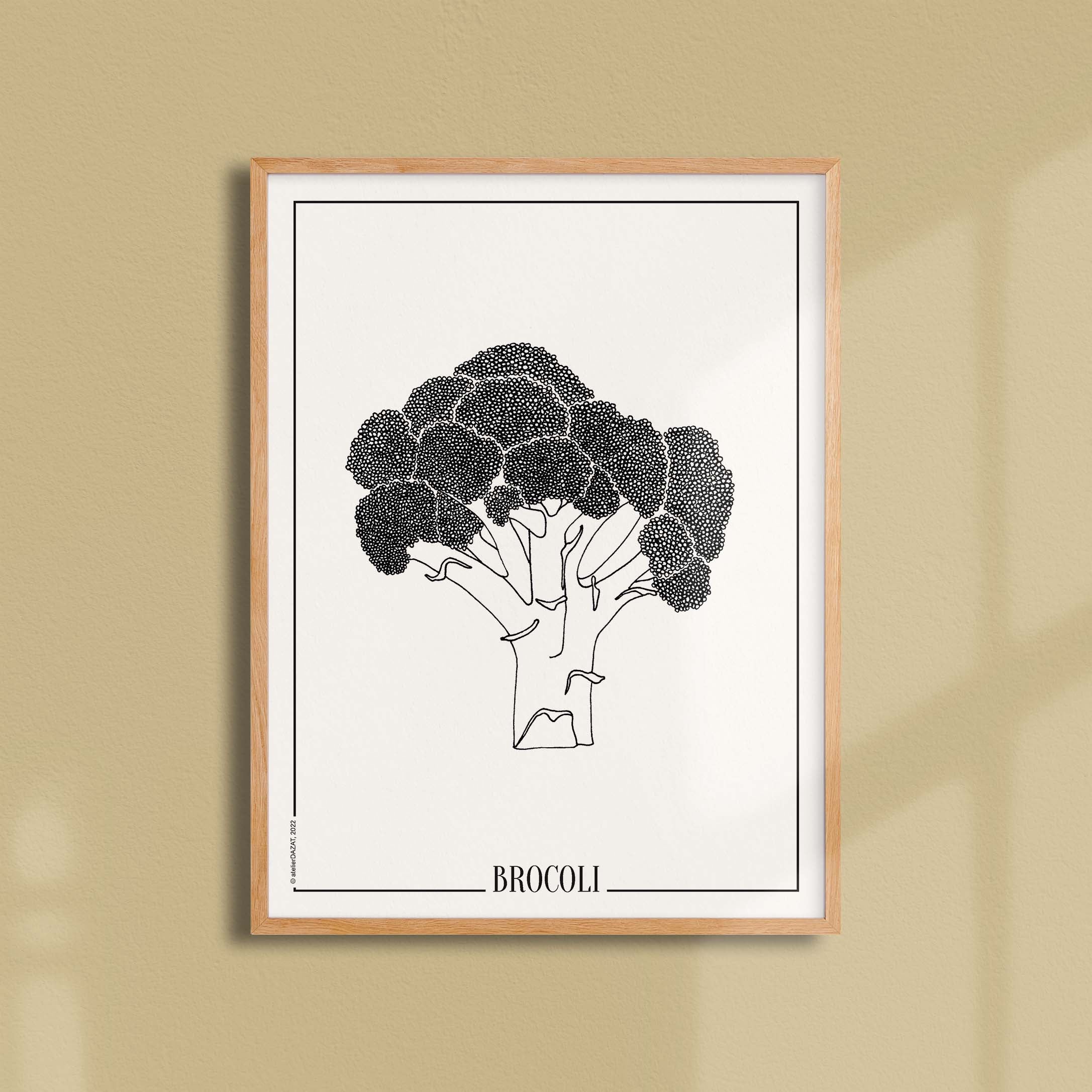 Affiche atelierDAZAT Brocoli-oneart.fr