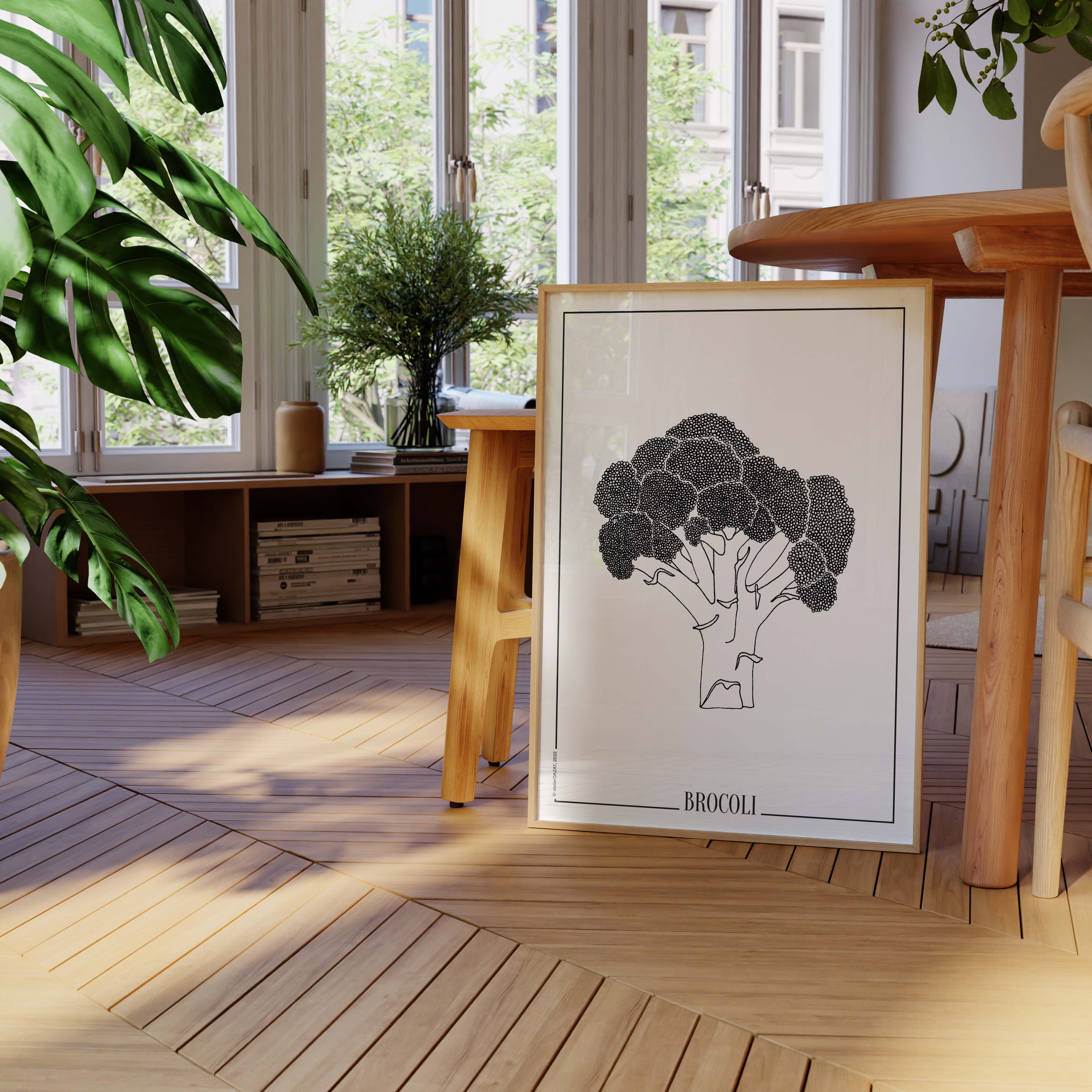 Affiche atelierDAZAT Brocoli-oneart.fr