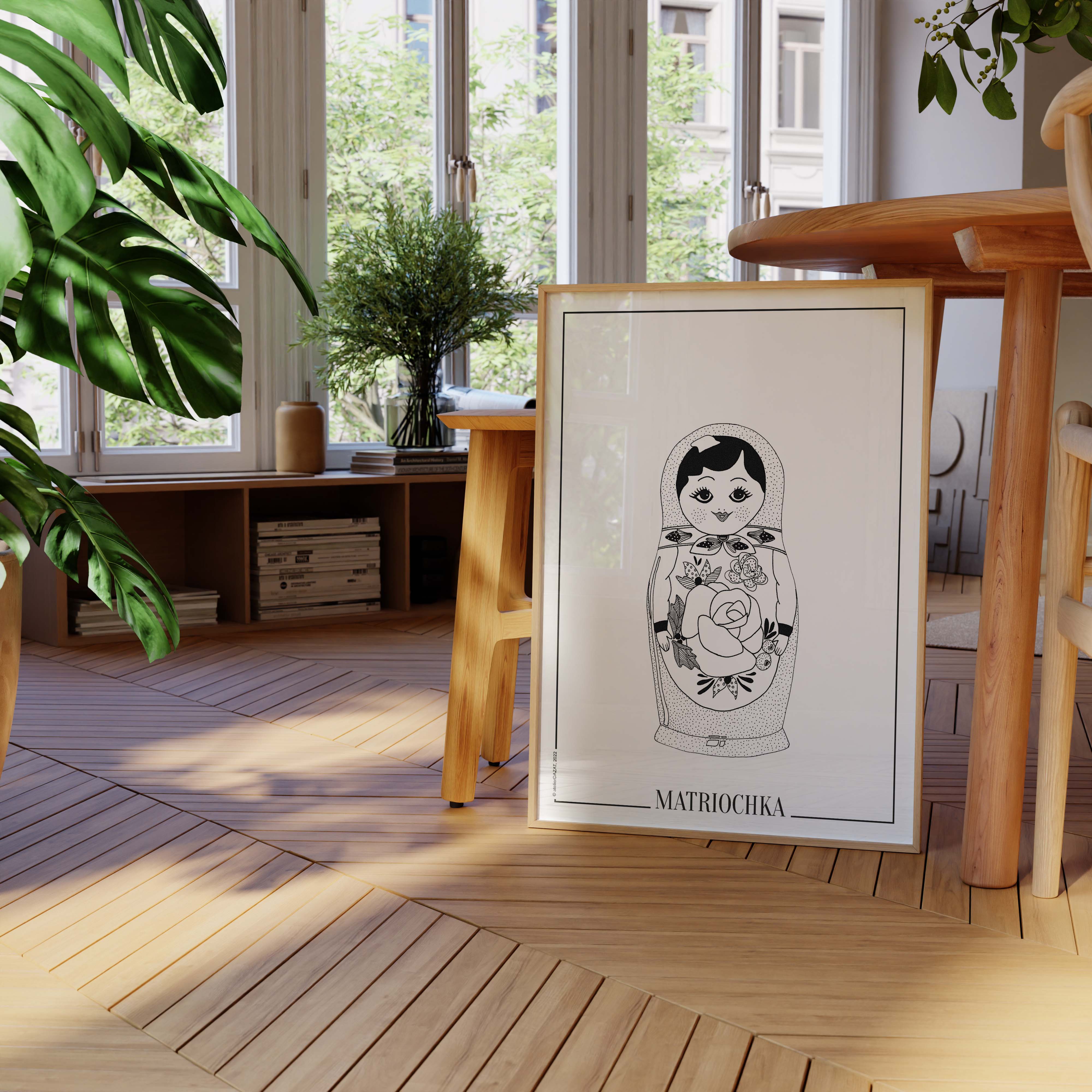 Affiche atelierDAZAT Matriochka-oneart.fr
