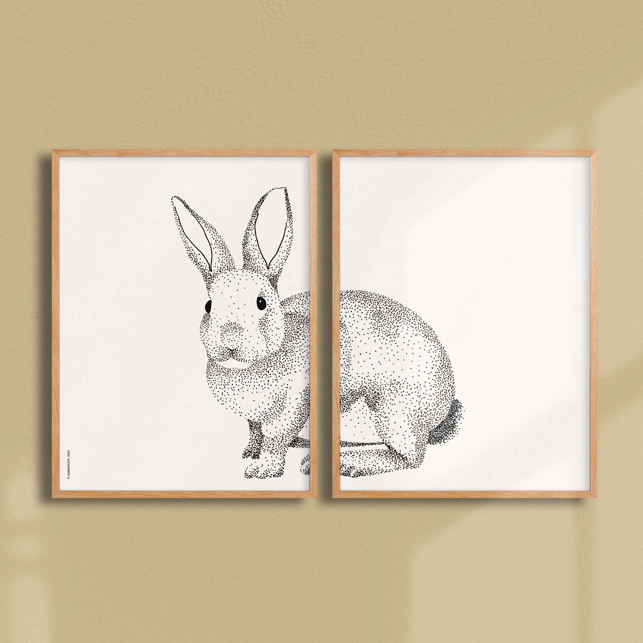 Affiche atelierDAZAT Lapin-oneart.fr