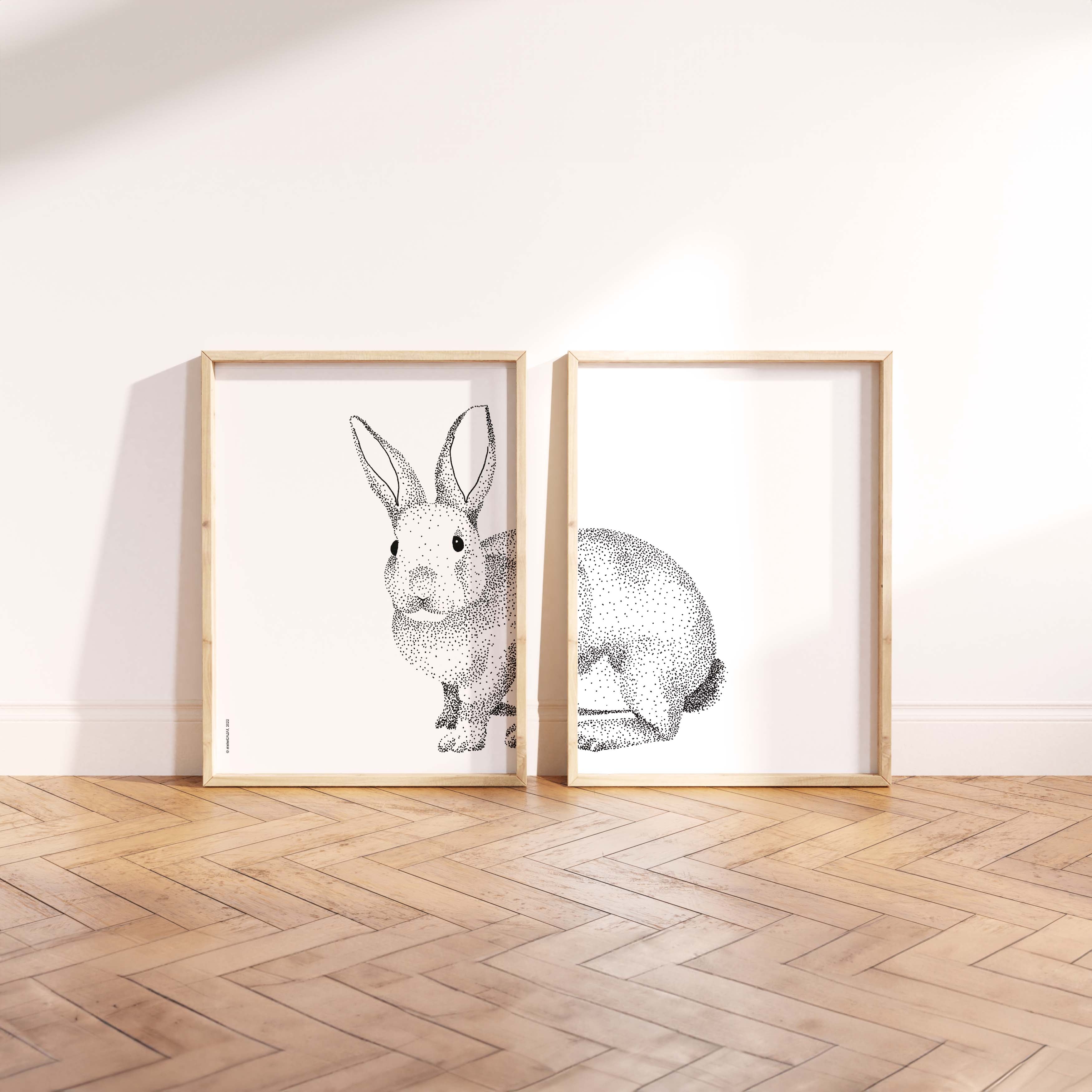 Affiche atelierDAZAT Lapin-oneart.fr