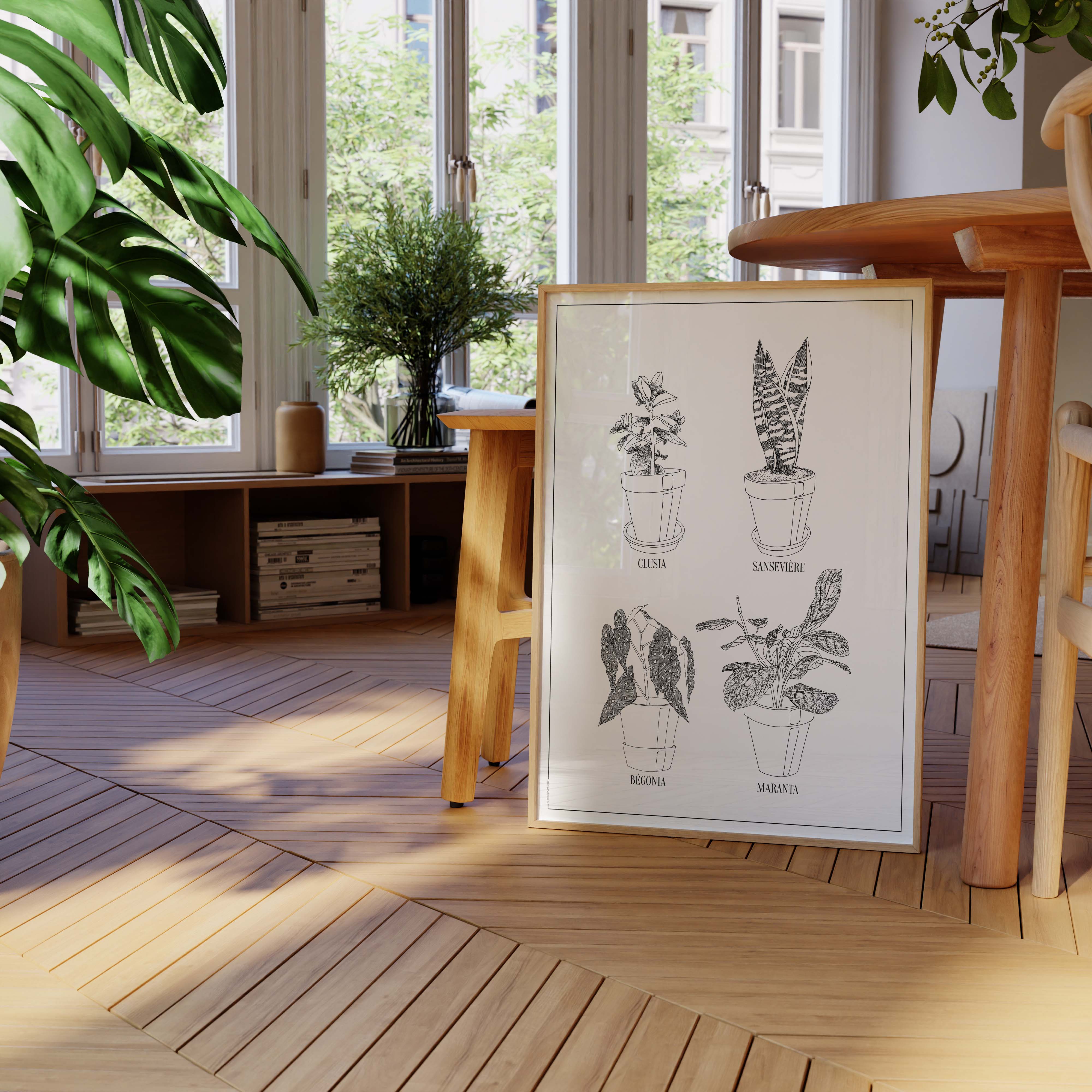 Affiche atelierDAZAT Les plantes en pot-oneart.fr