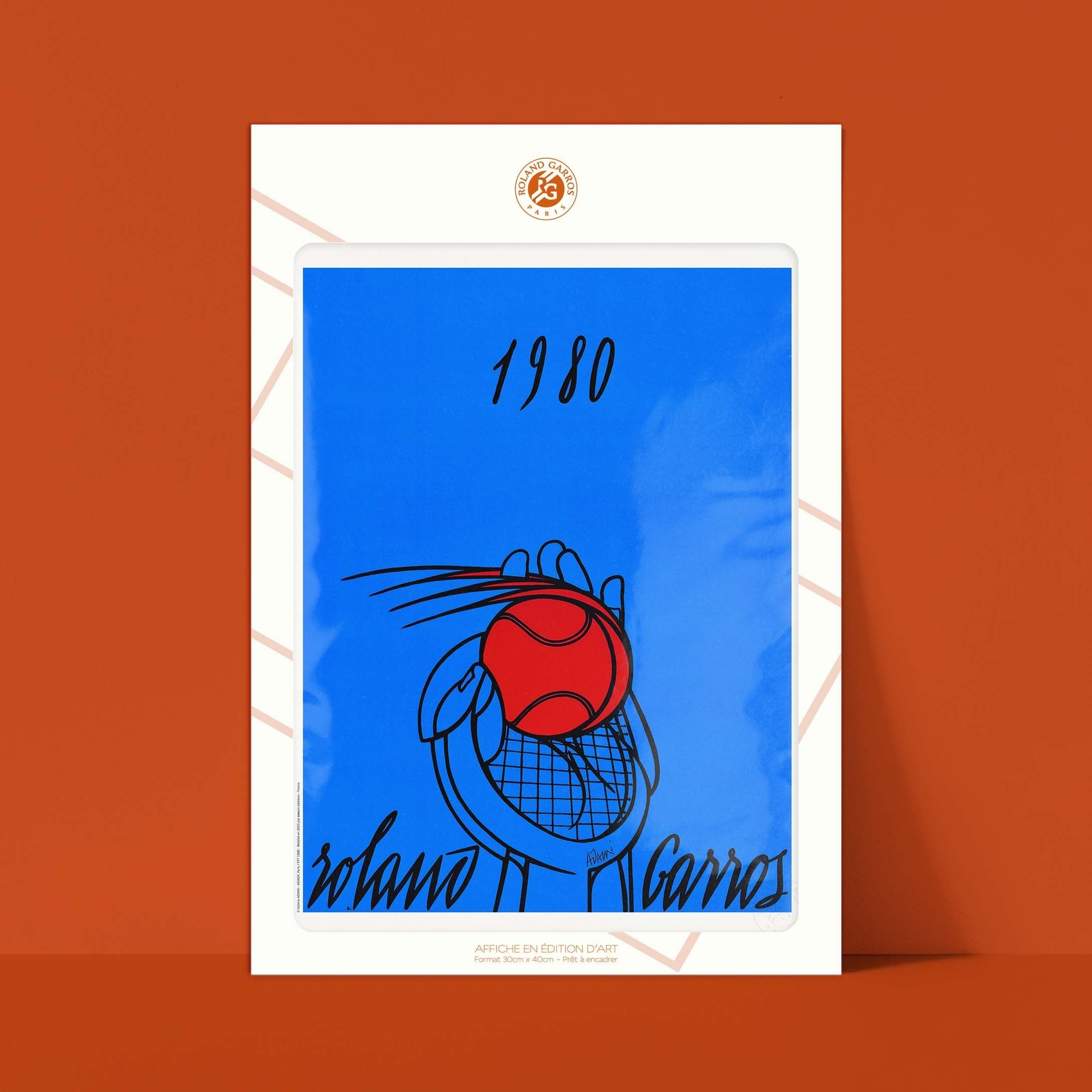 Affiche "Les Imparfaits" Roland-Garros 1980 par Valerio ADAMI