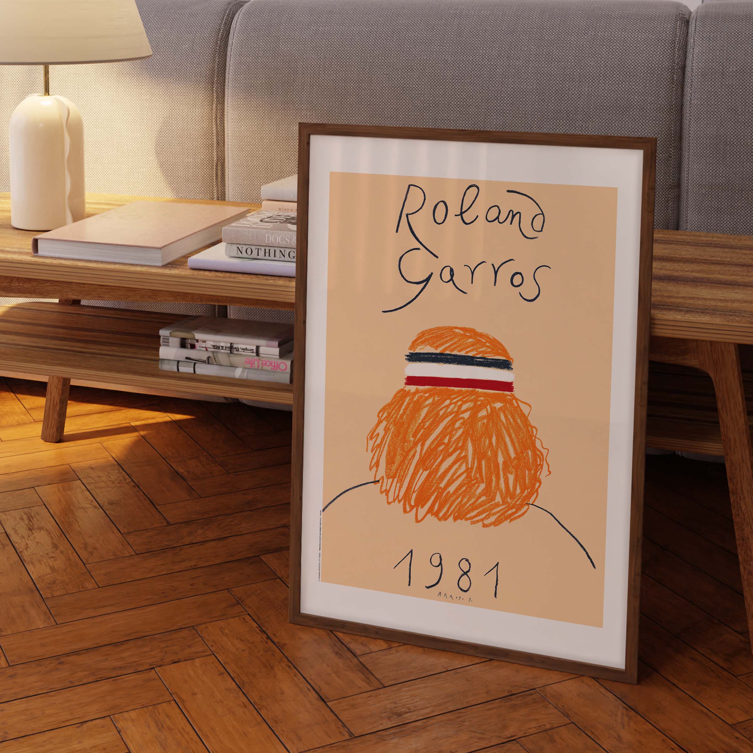 Affiche "Les Imparfaits" Roland-Garros 1981 par Eduardo ARROYO